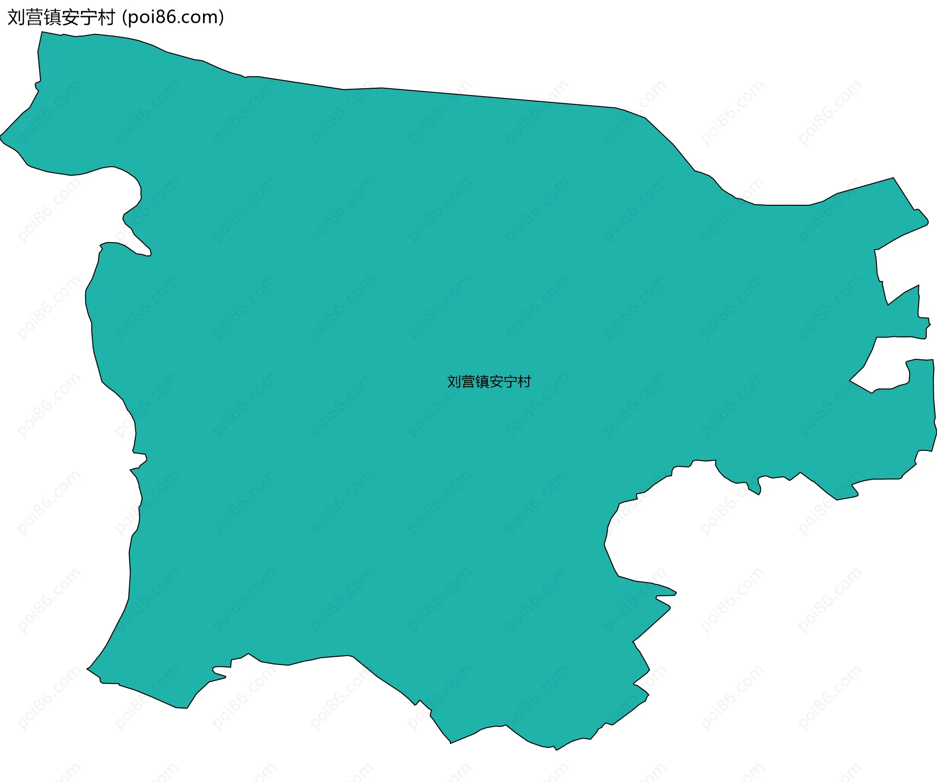 刘营镇安宁村边界地图