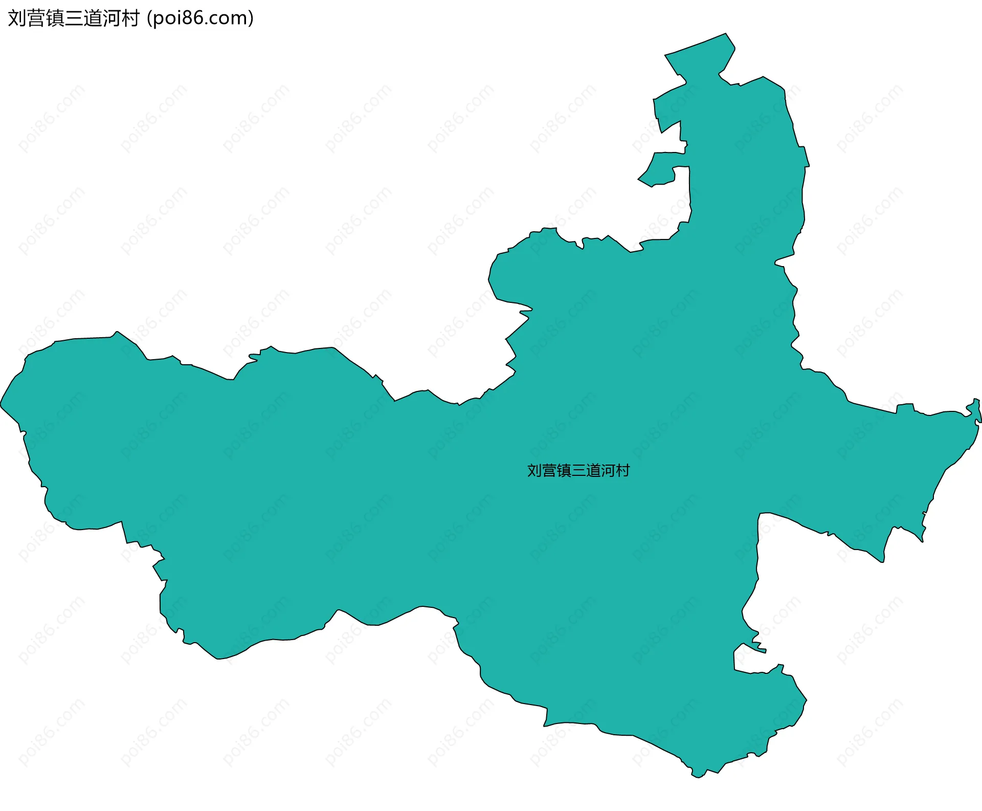 刘营镇三道河村边界地图