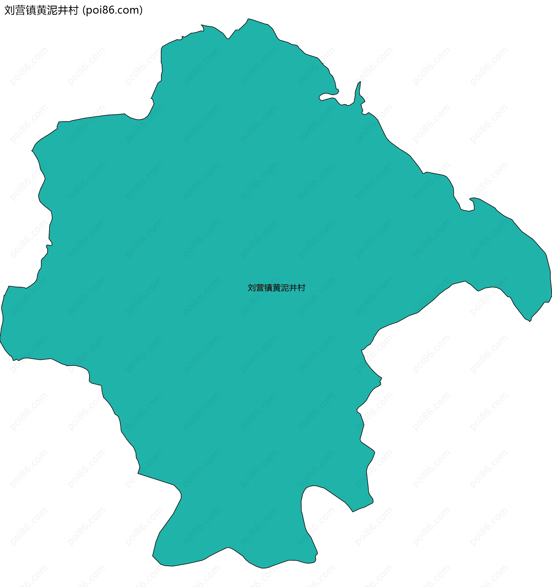 刘营镇黄泥井村边界地图