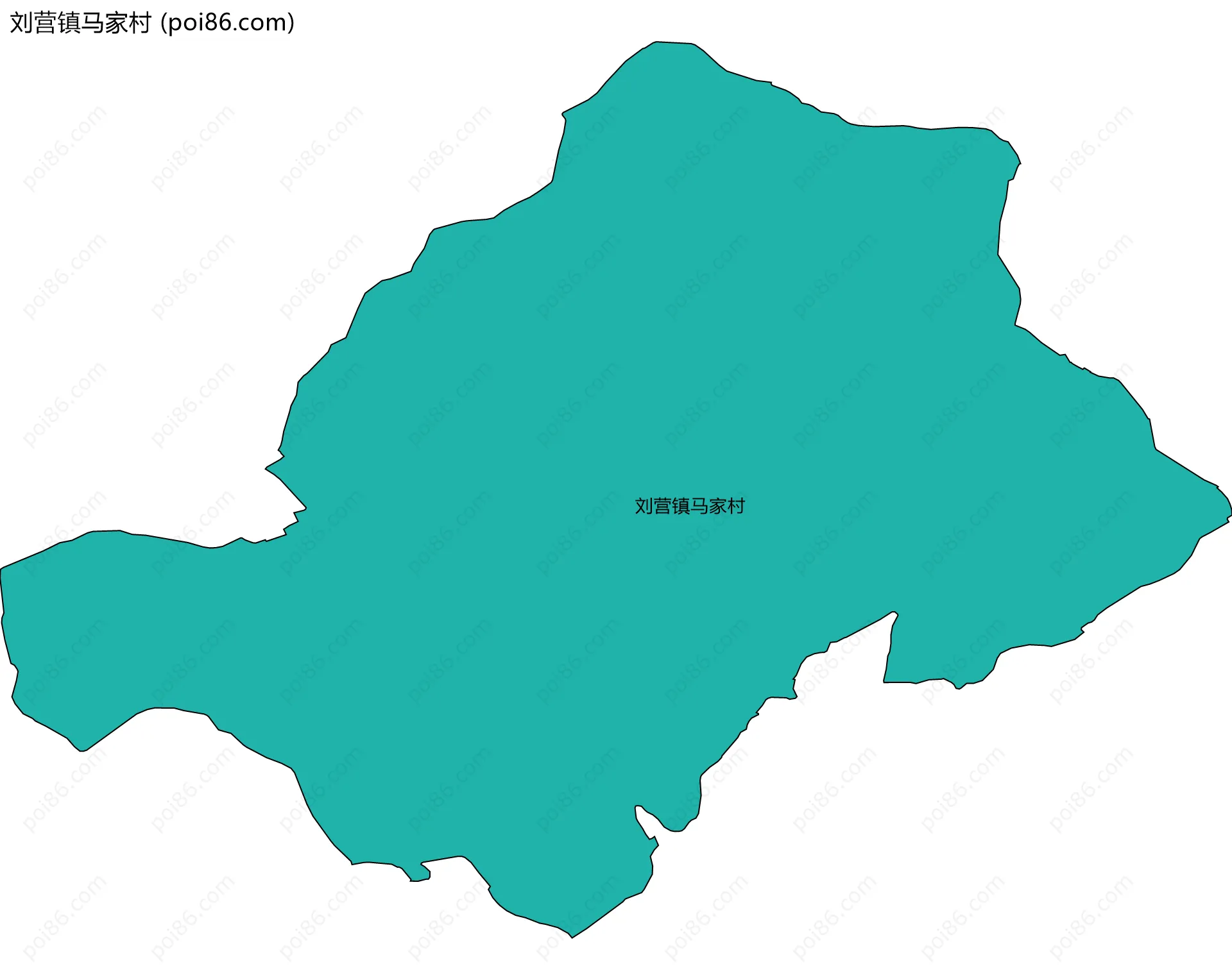 刘营镇马家村边界地图