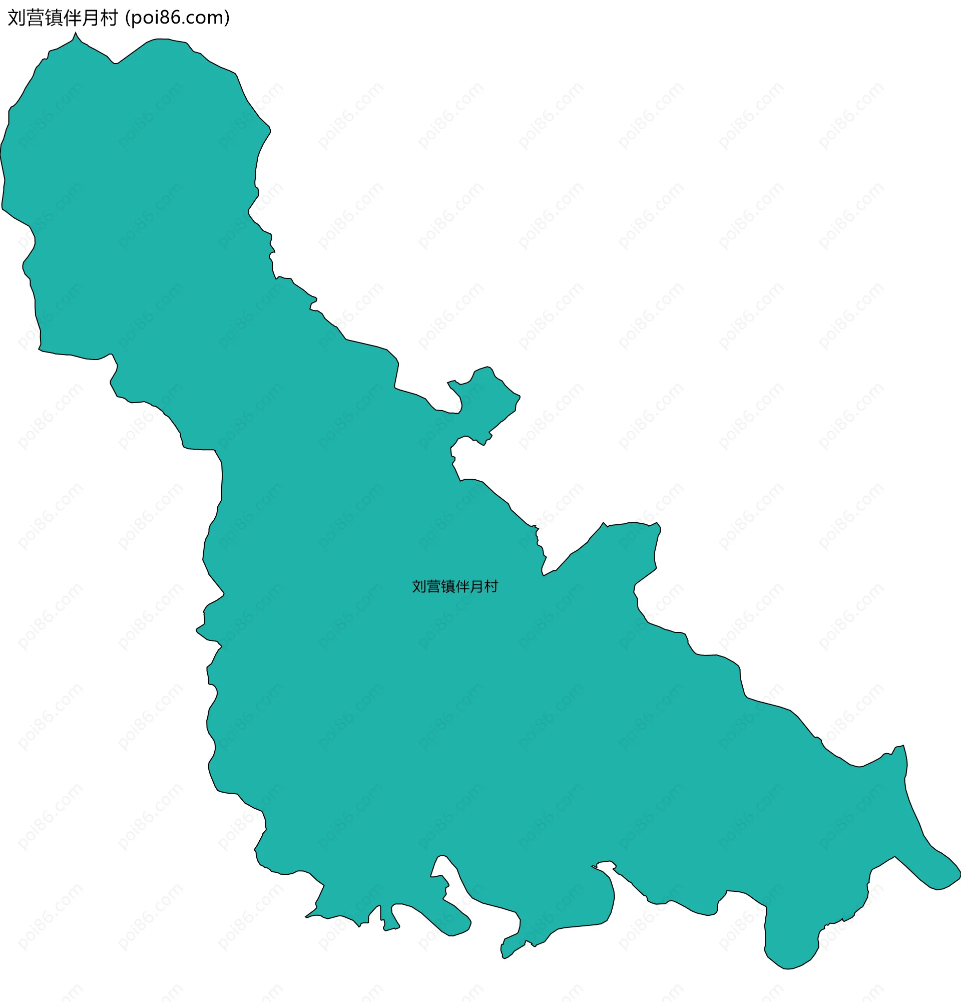 刘营镇伴月村边界地图