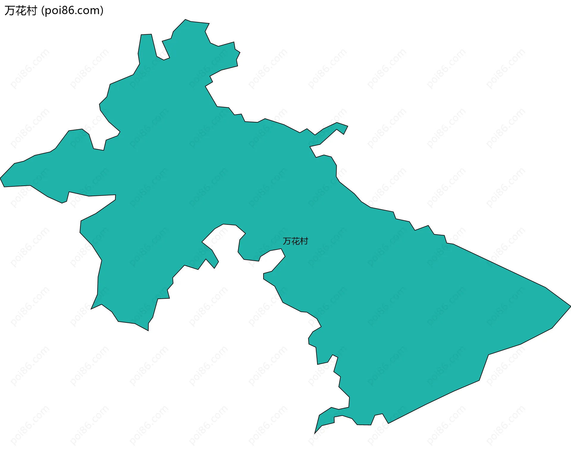 万花村边界地图