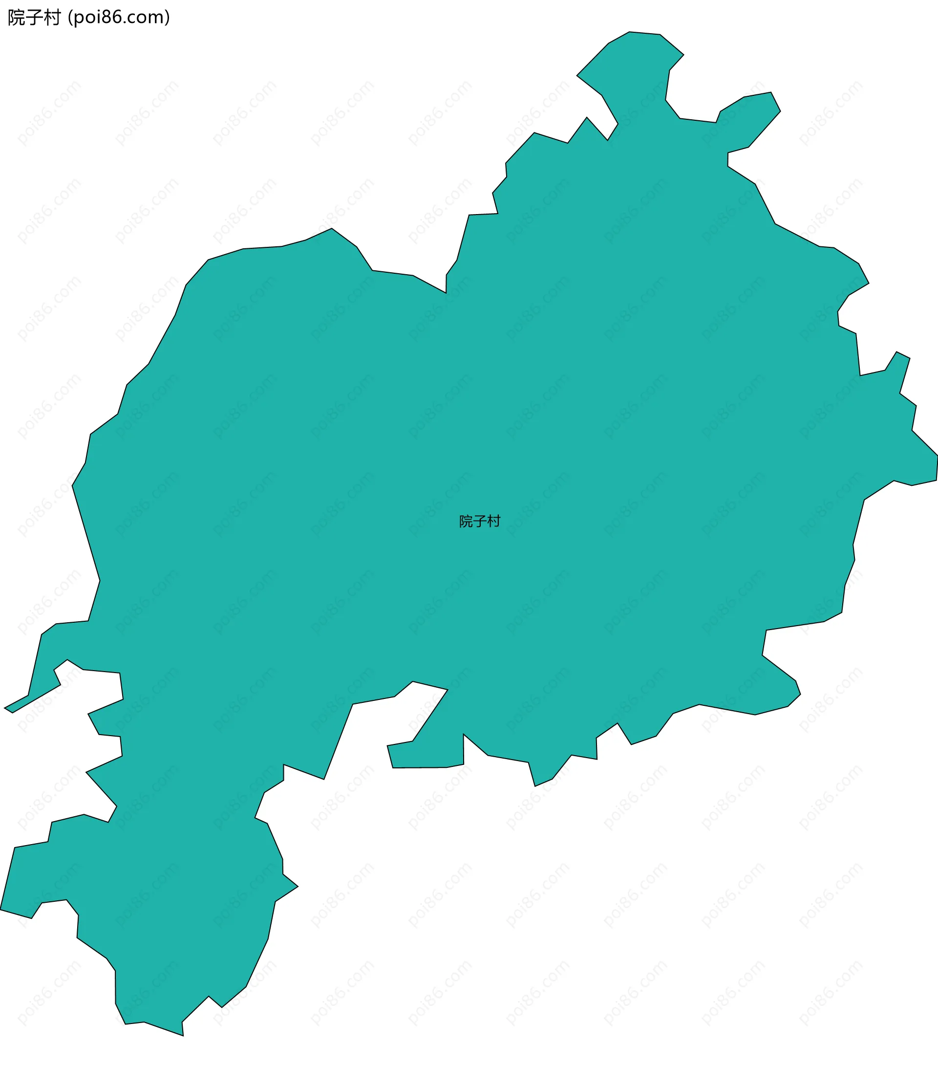 院子村边界地图