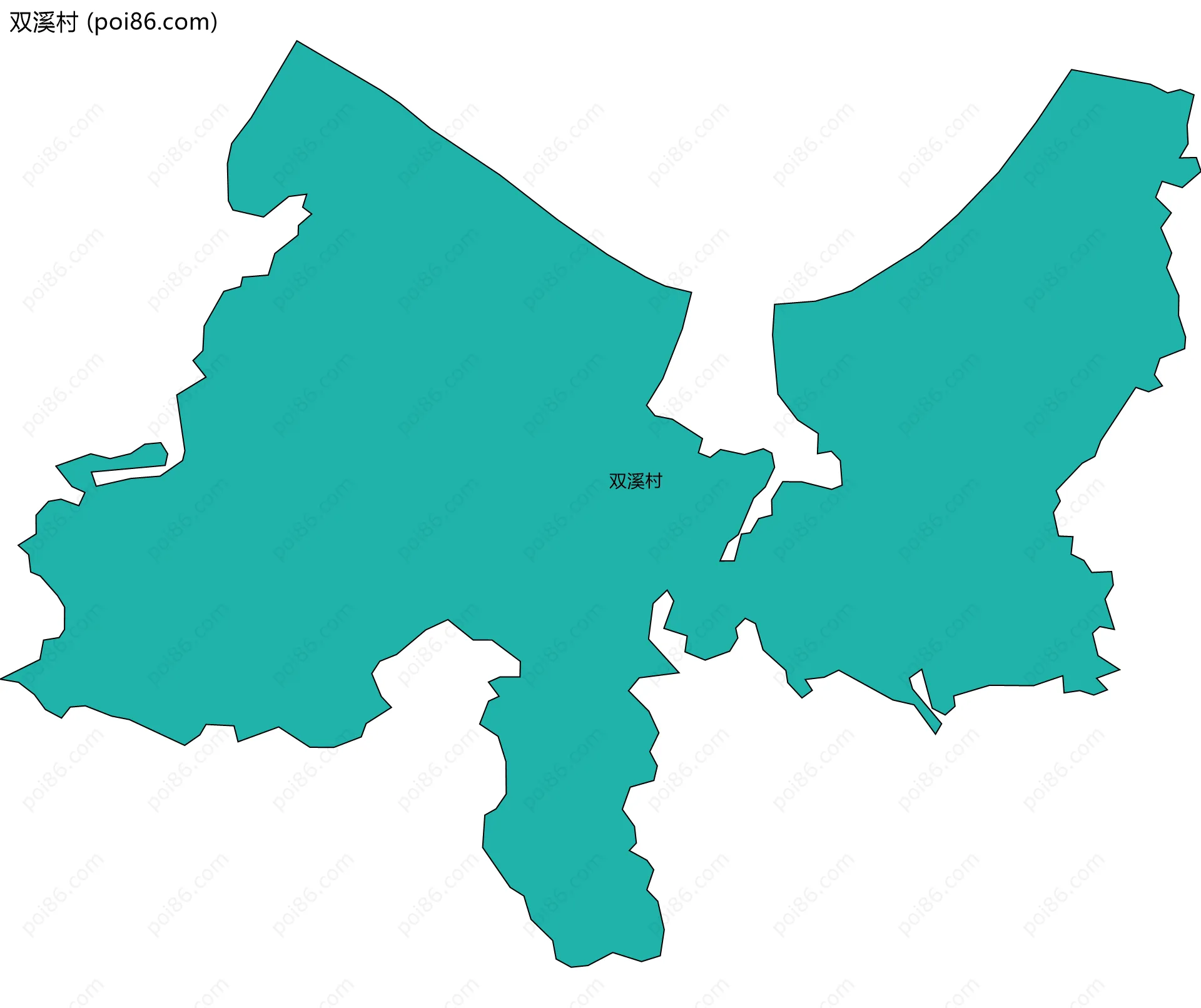 双溪村边界地图