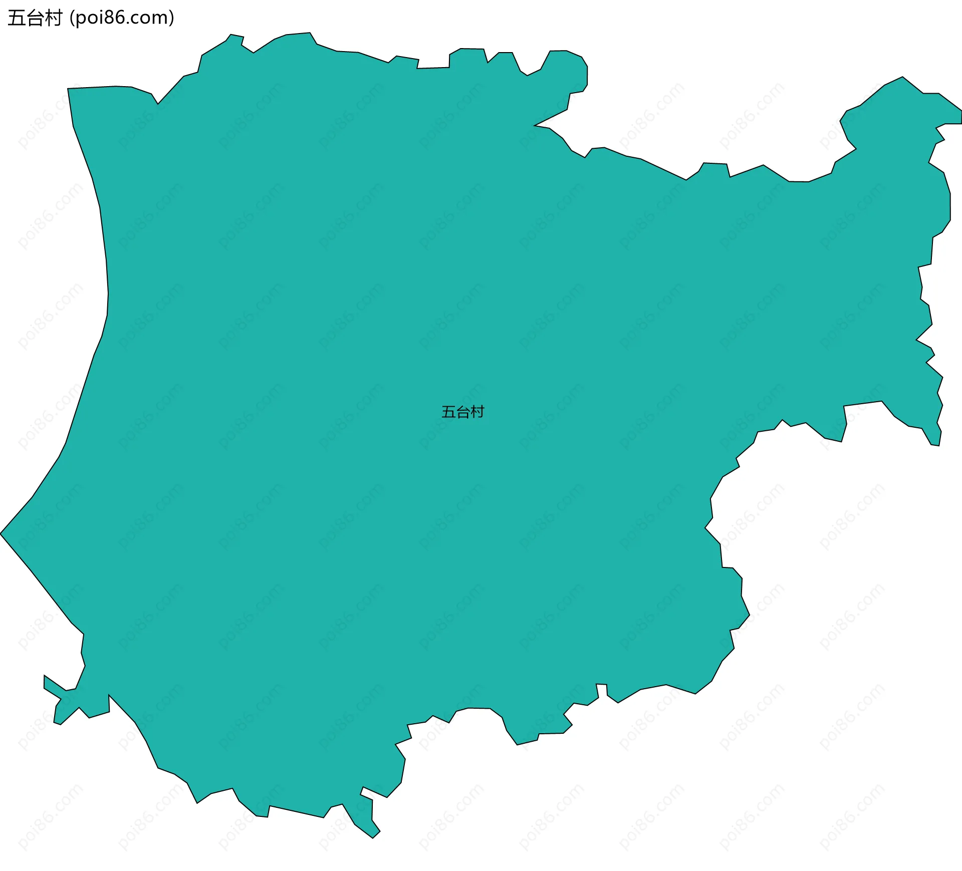 五台村边界地图