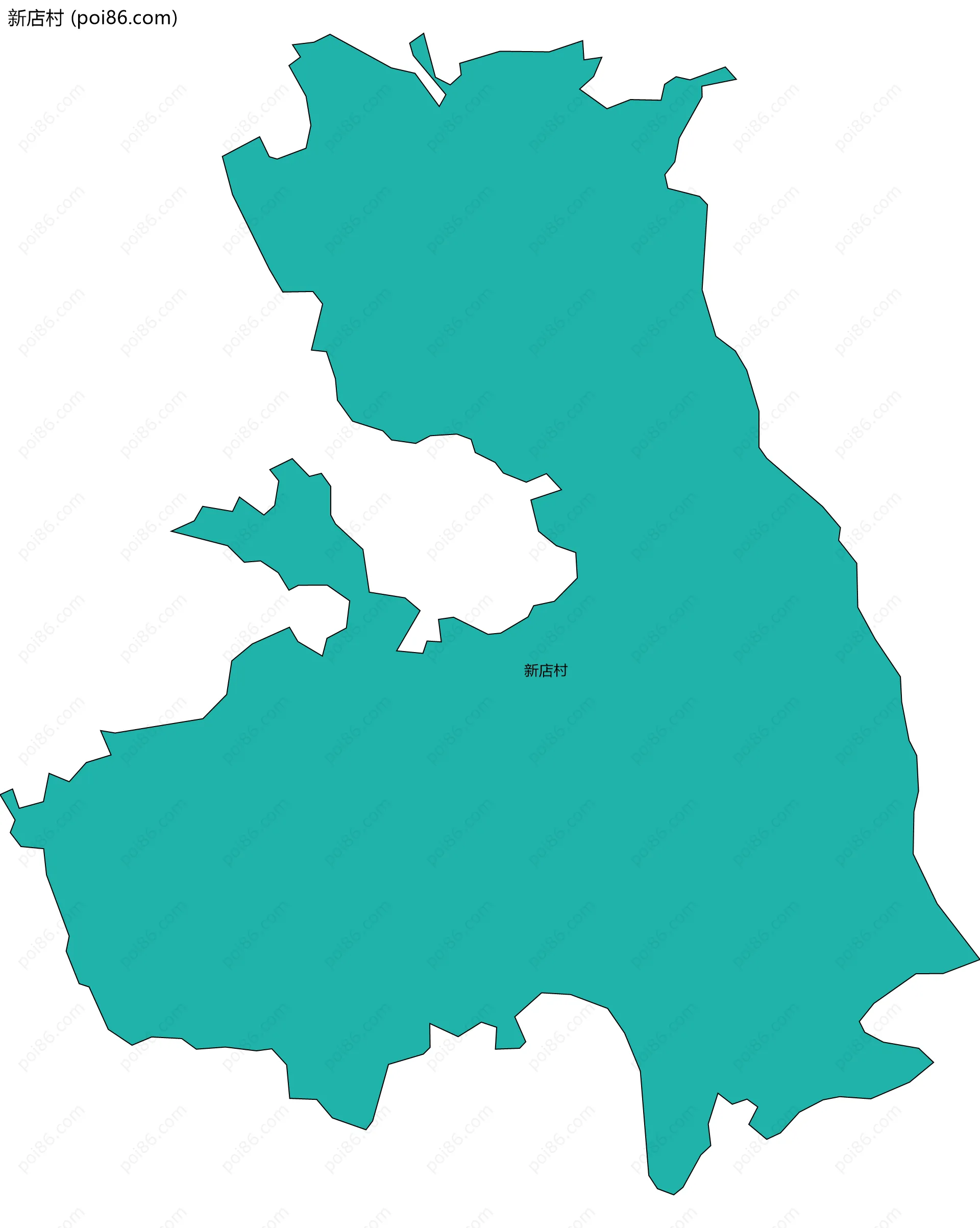 新店村边界地图