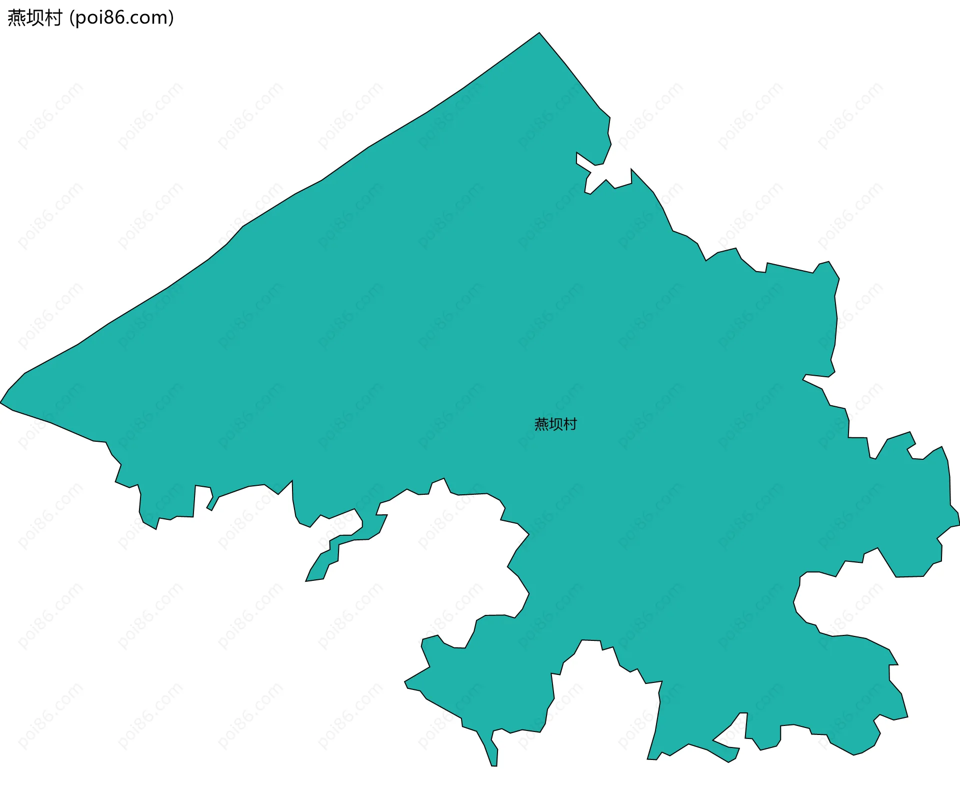 燕坝村边界地图