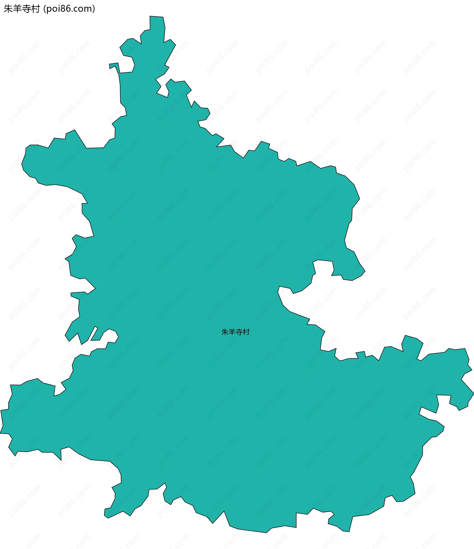 朱羊寺村边界地图