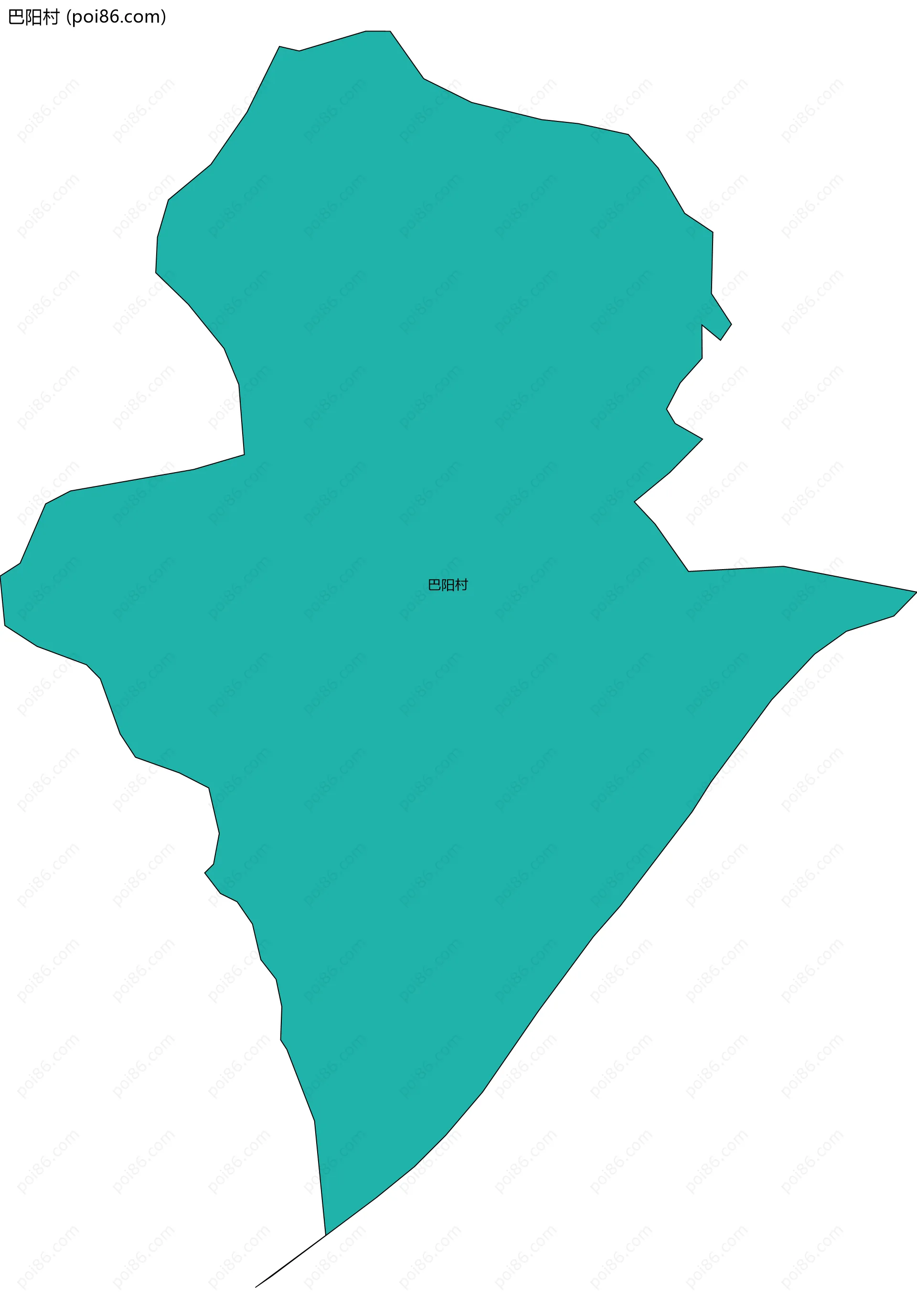 巴阳村边界地图