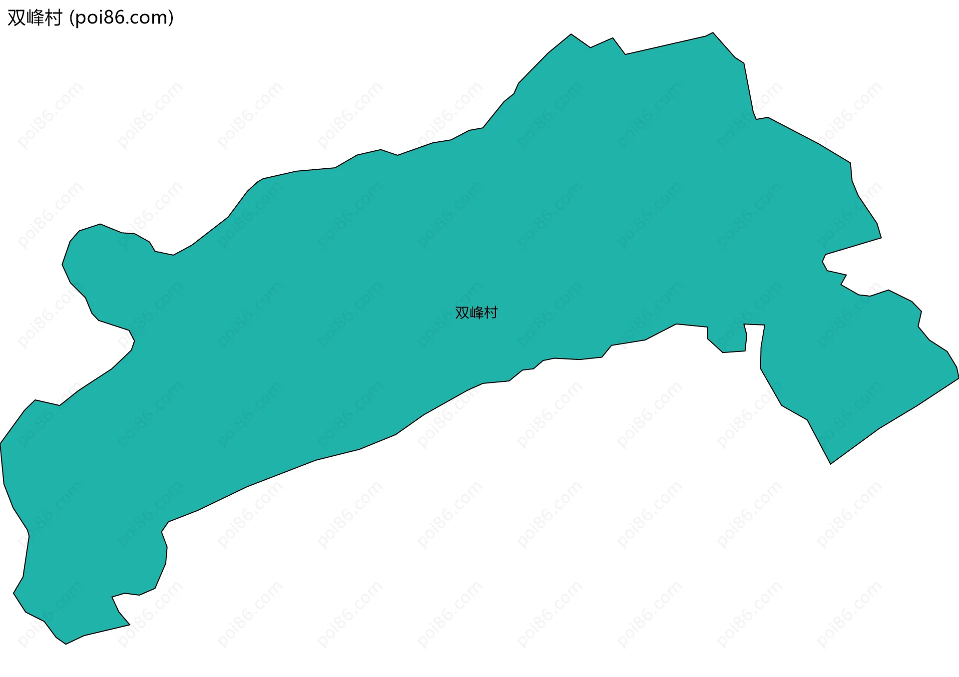 双峰村边界地图