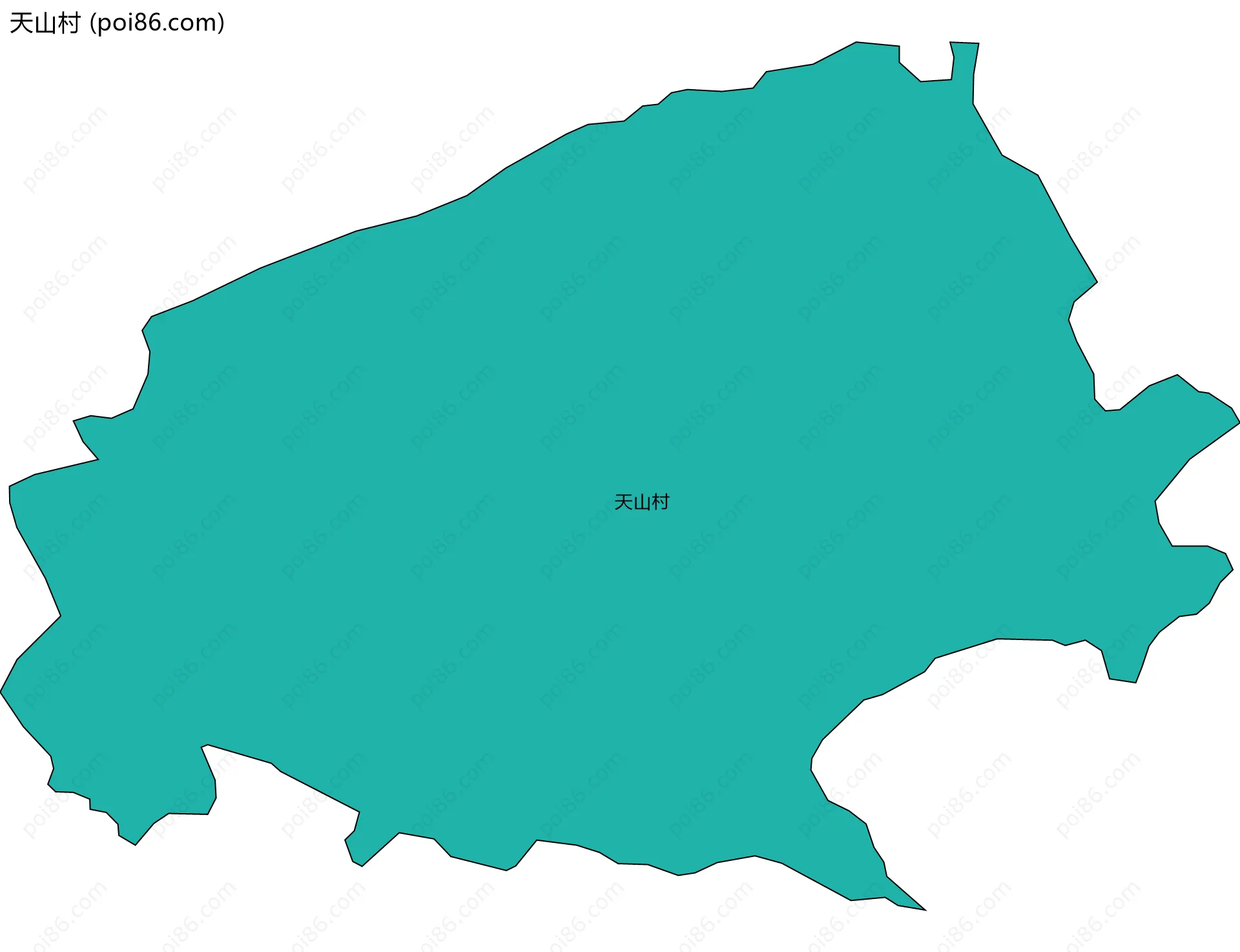 天山村边界地图