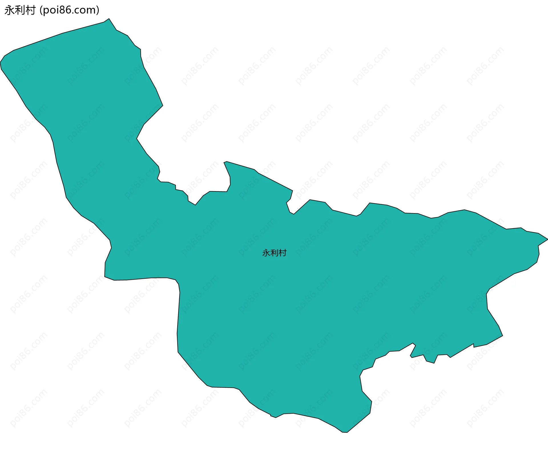 永利村边界地图