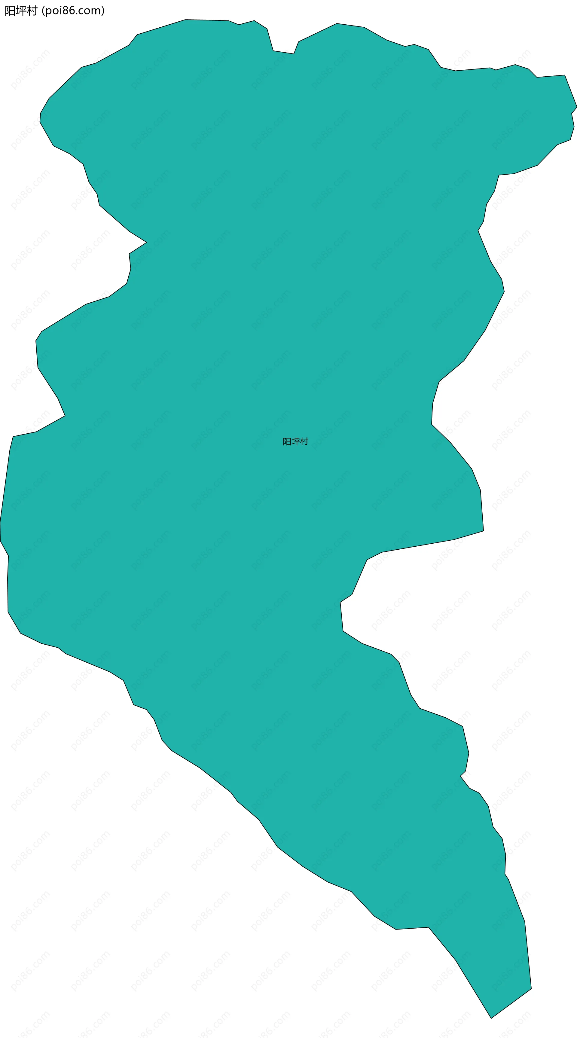 阳坪村边界地图