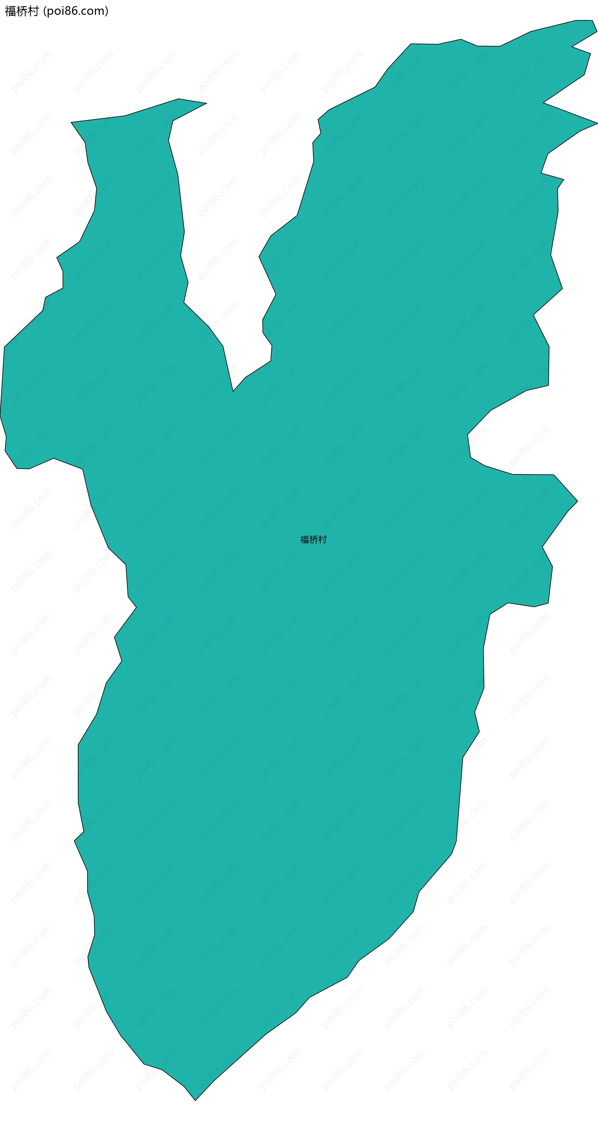 福桥村边界地图