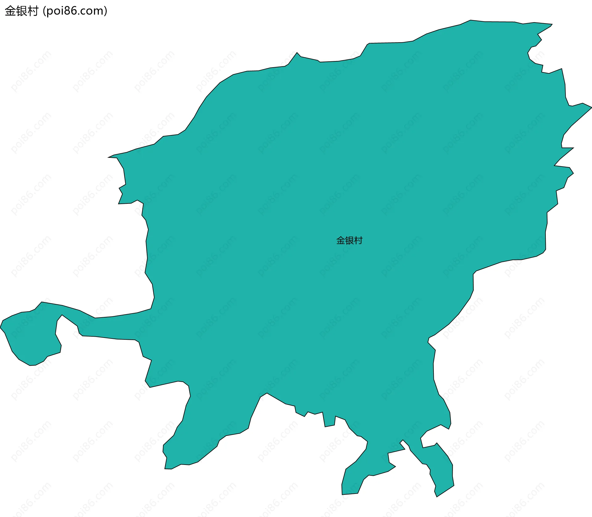 金银村边界地图