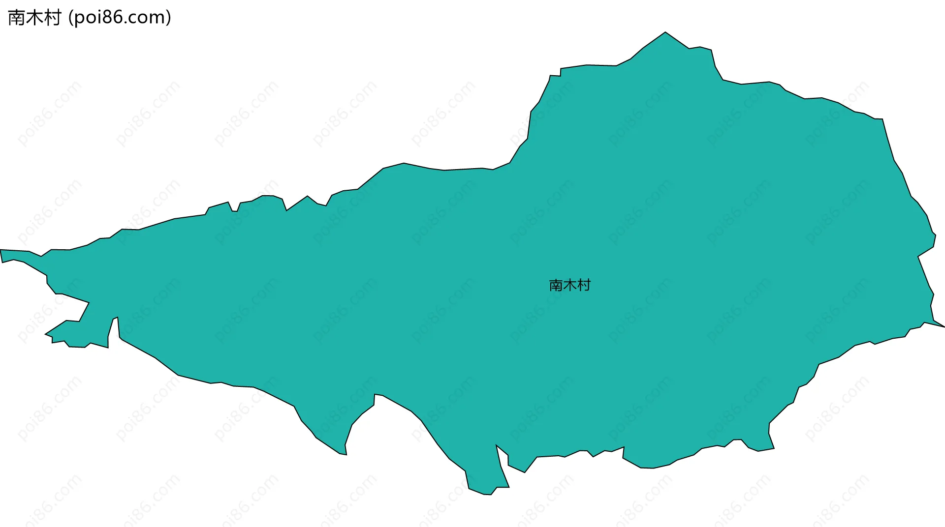 南木村边界地图