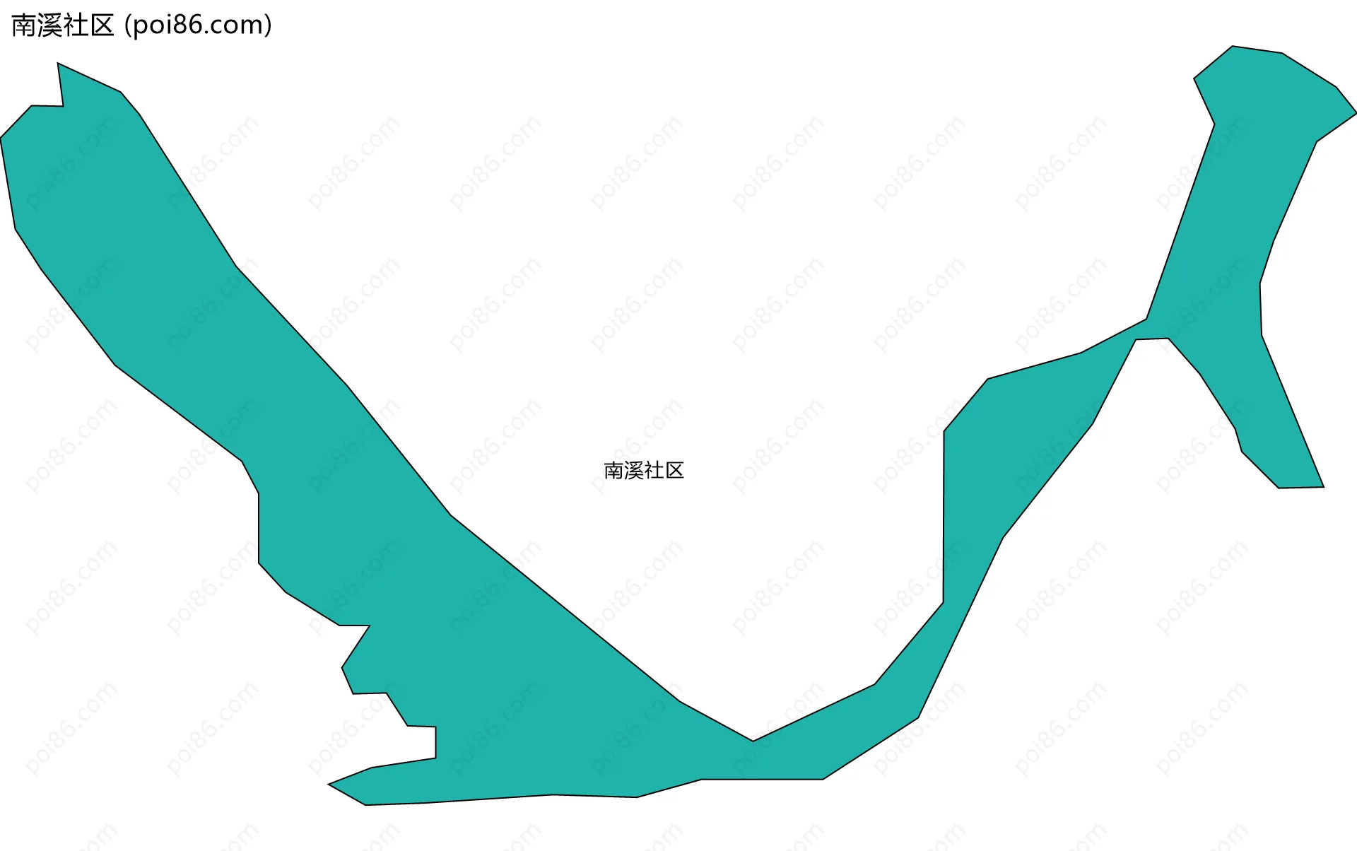南溪社区边界地图