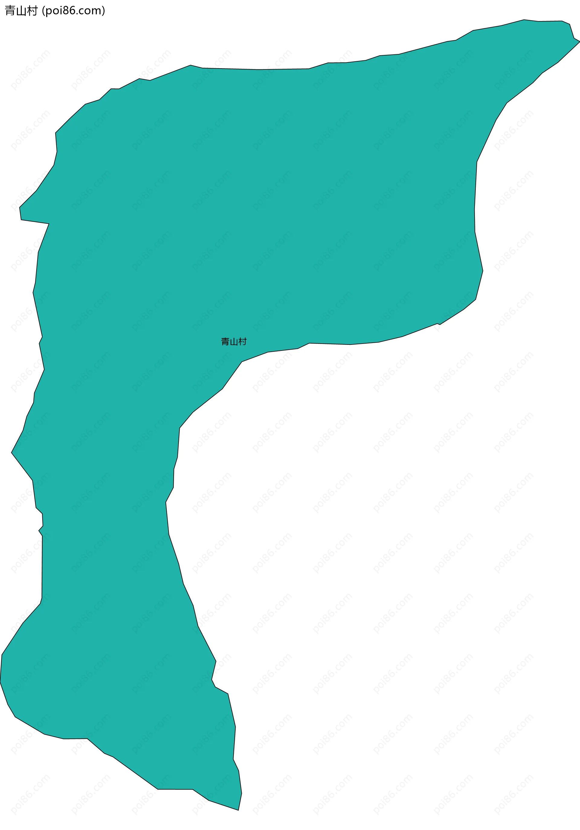 青山村边界地图