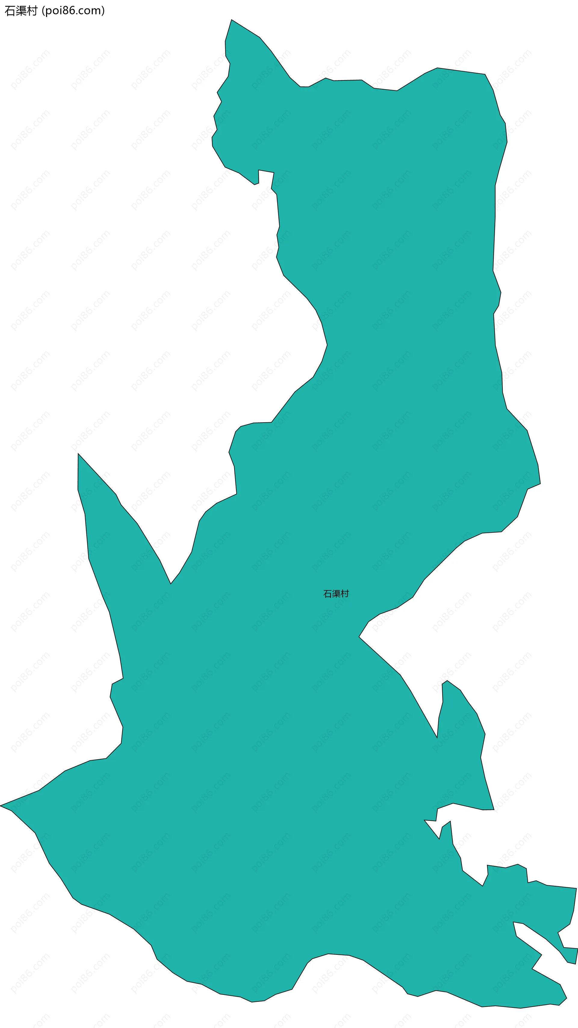 石渠村边界地图