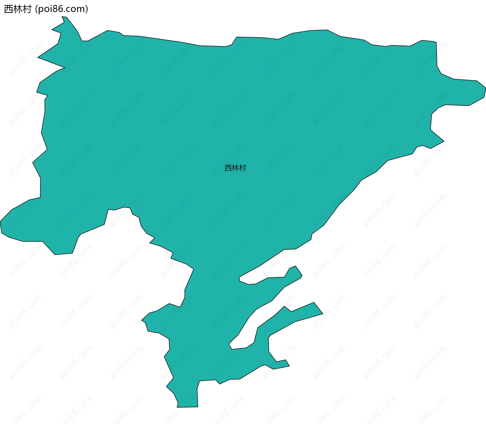 西林村边界地图