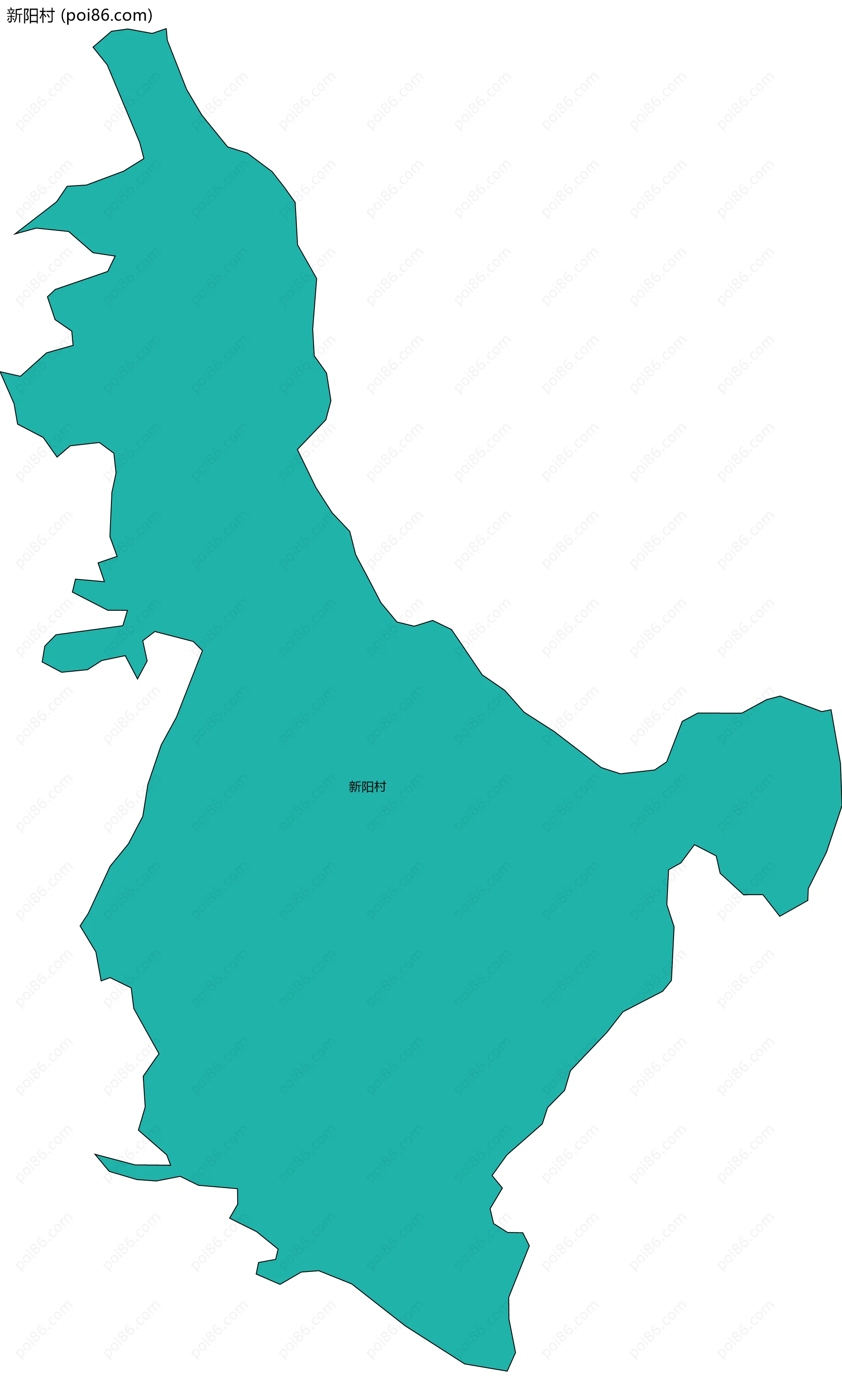新阳村边界地图