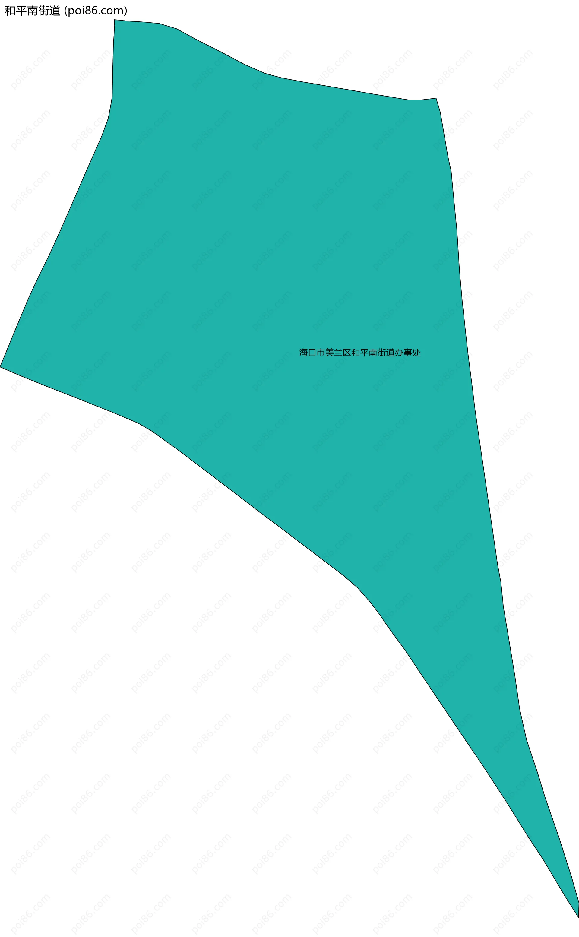 和平南街道边界地图(五级行政区划)