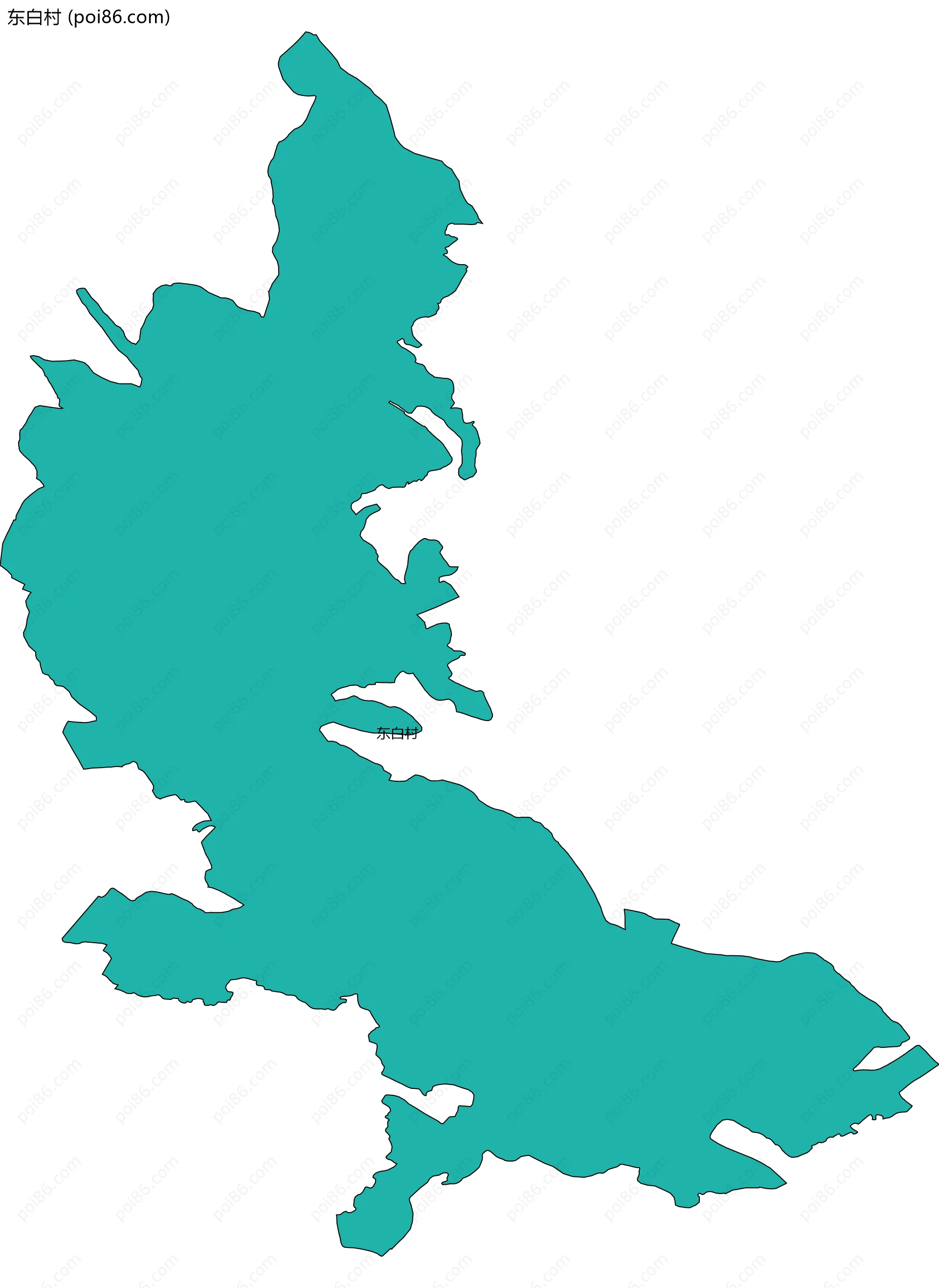 东白村边界地图