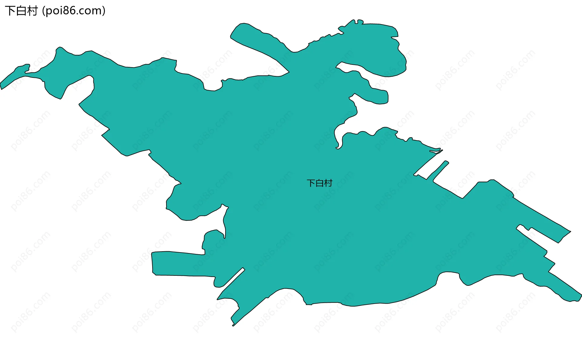 下白村边界地图