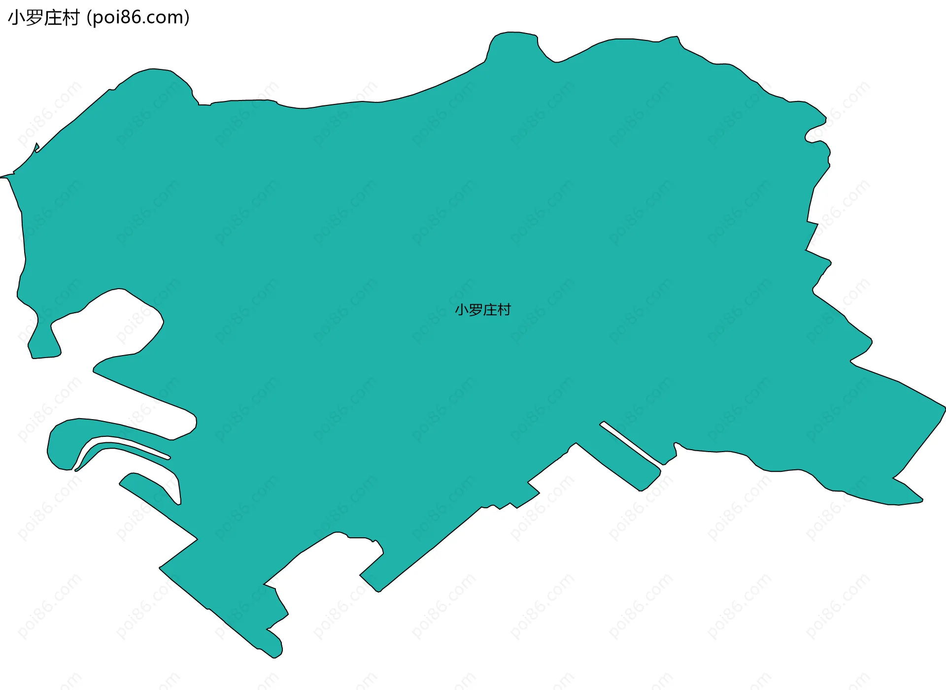 小罗庄村边界地图
