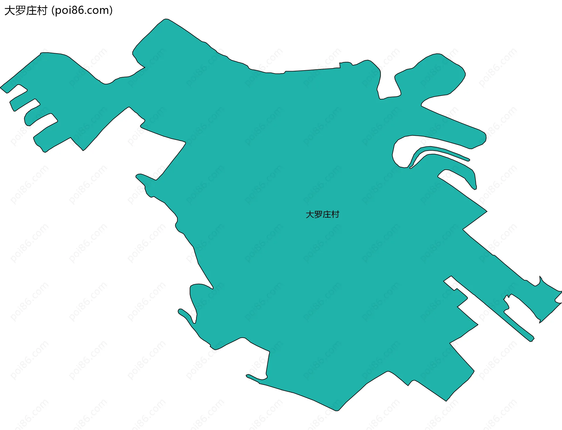 大罗庄村边界地图