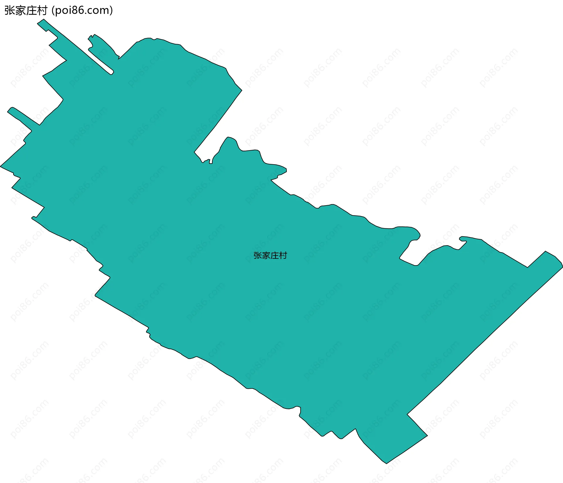 张家庄村边界地图