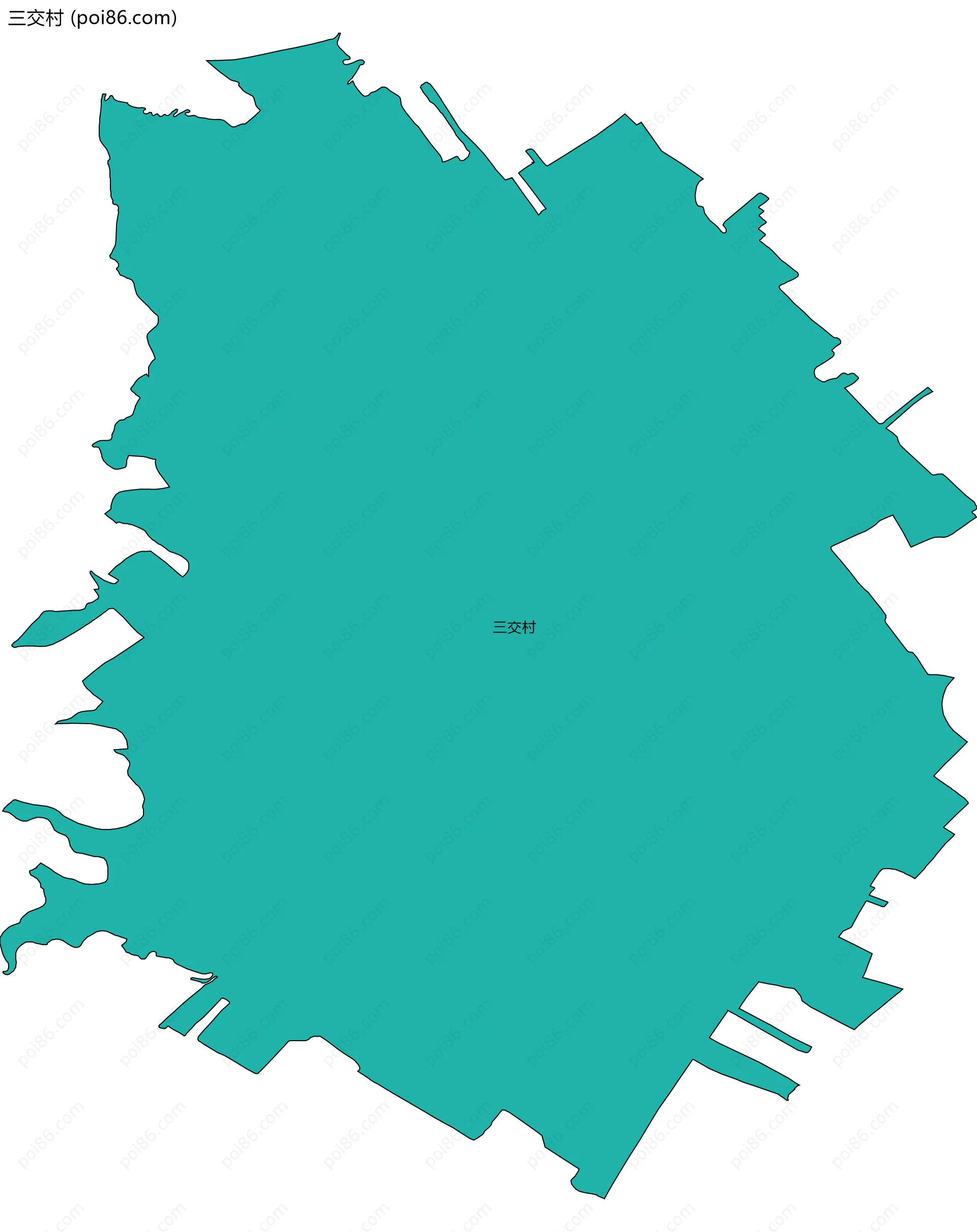 三交村边界地图