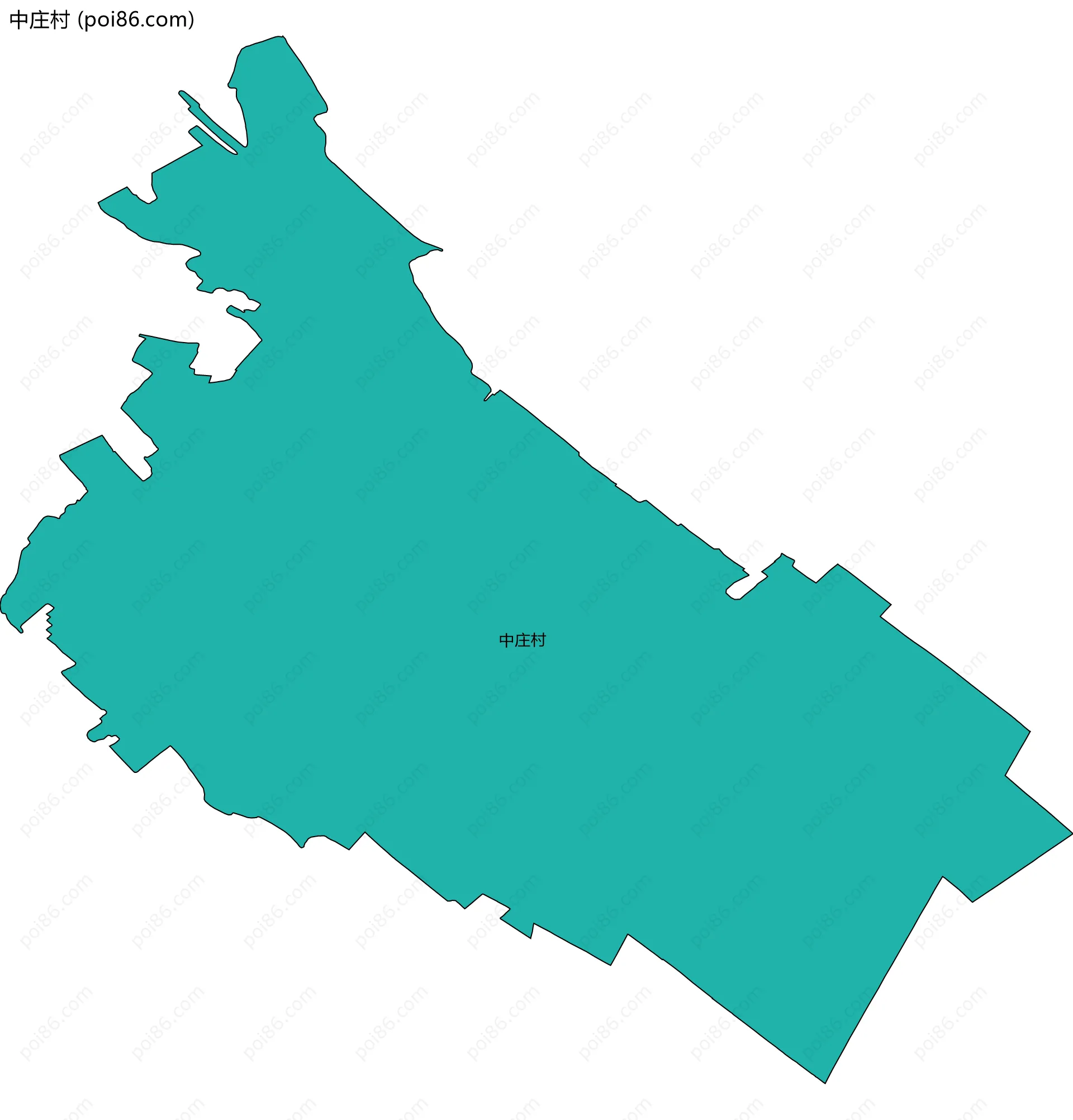 中庄村边界地图