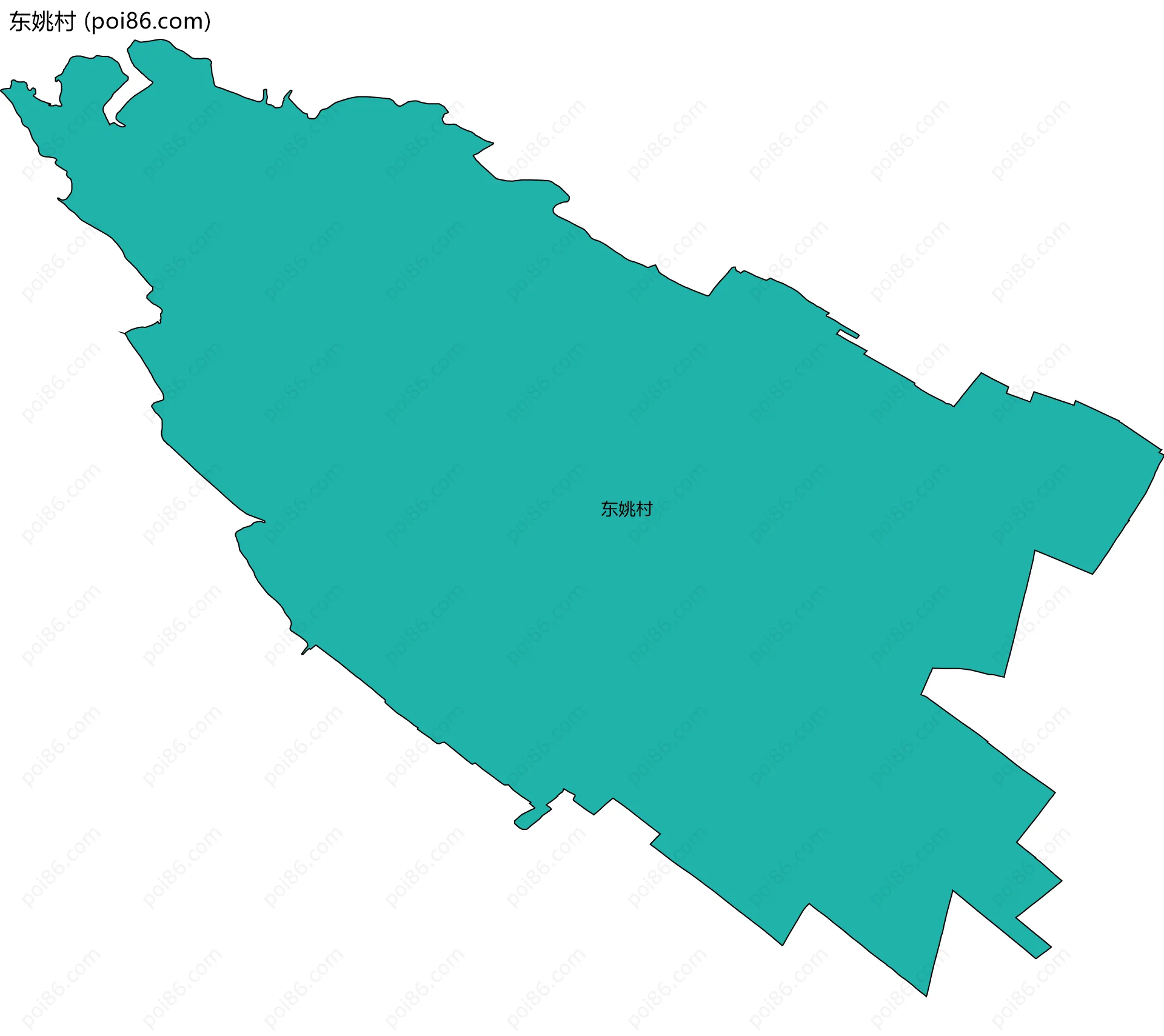 东姚村边界地图