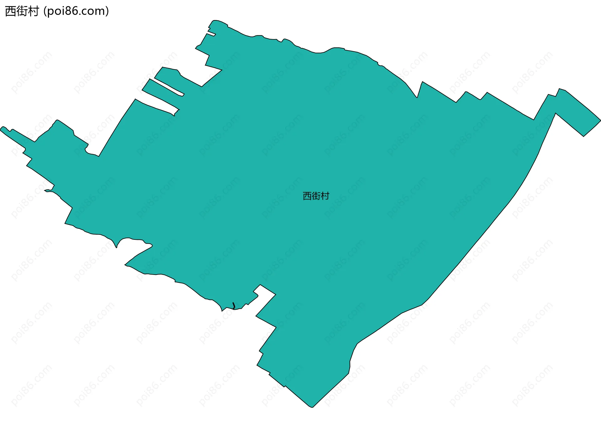 西街村边界地图