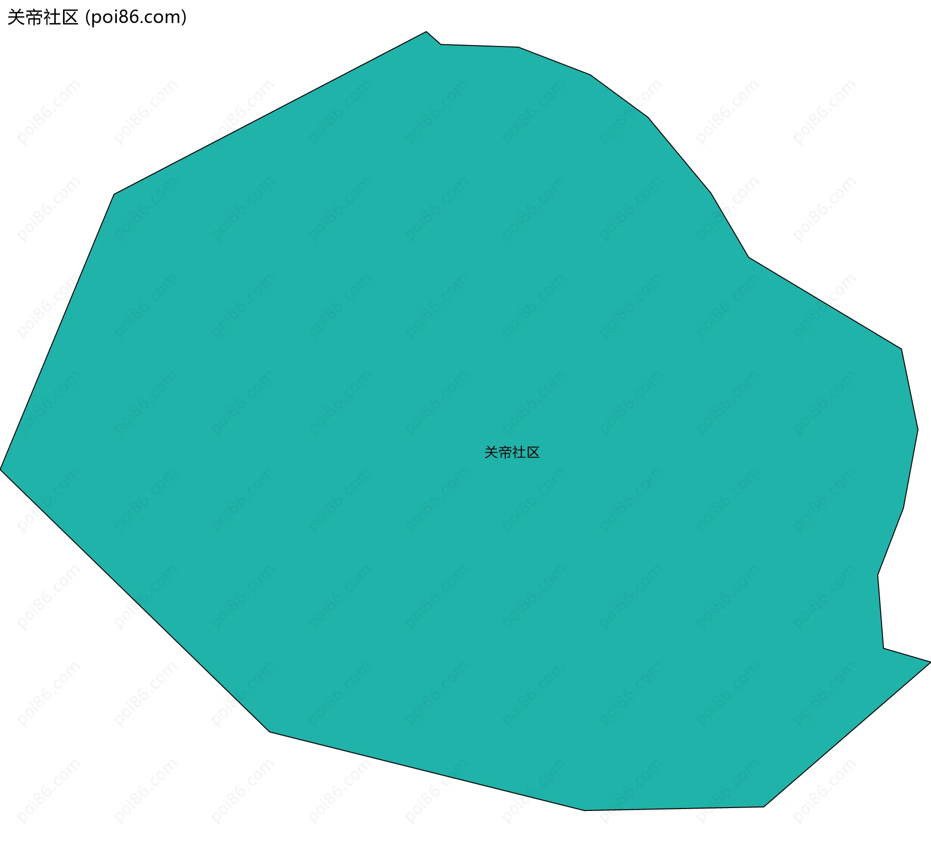 关帝社区边界地图