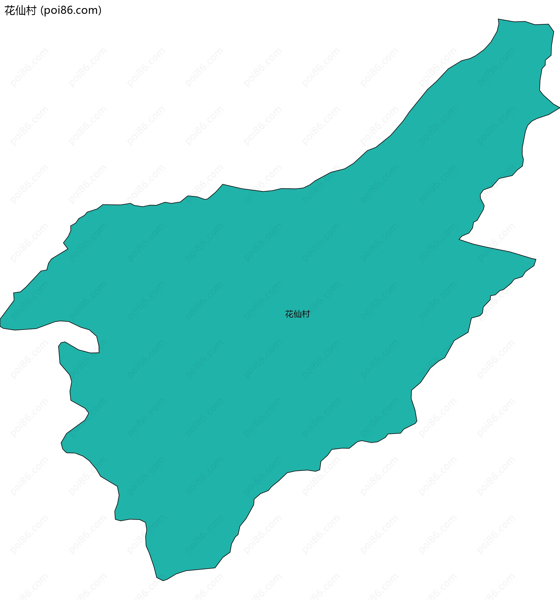 花仙村边界地图