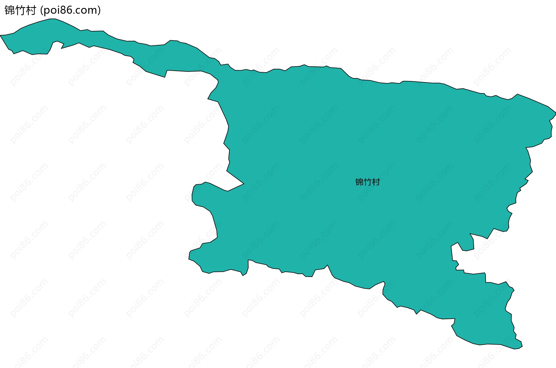 锦竹村边界地图