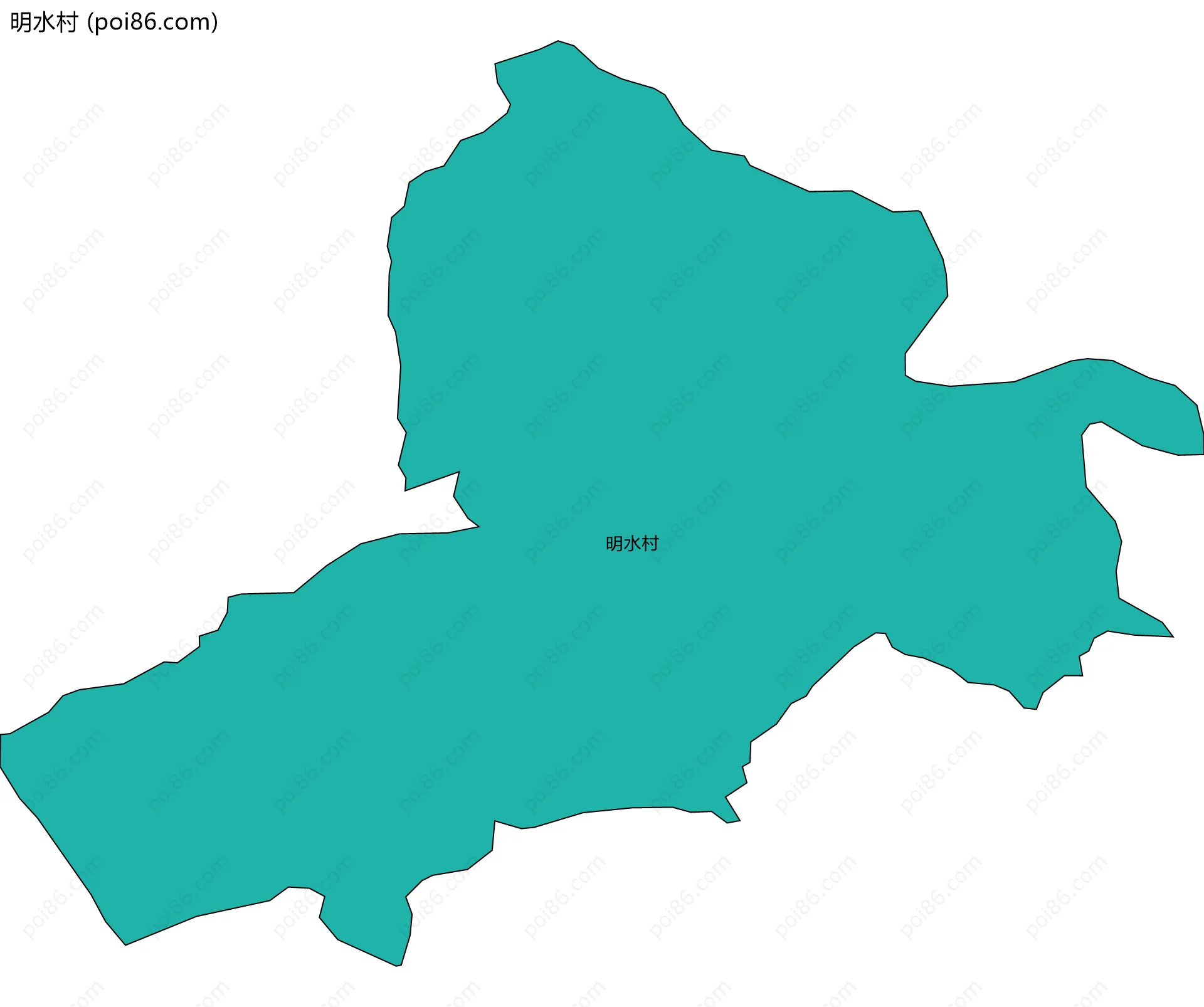 明水村边界地图