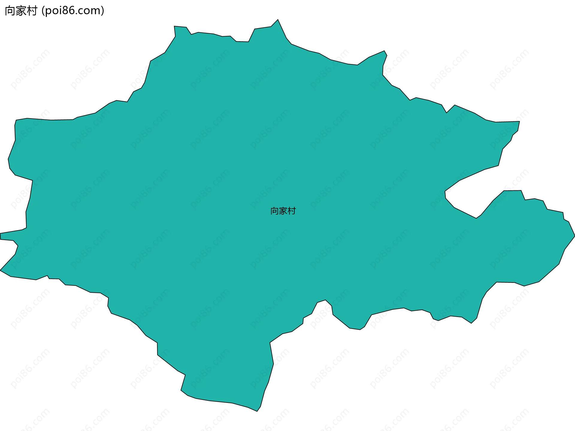 向家村边界地图