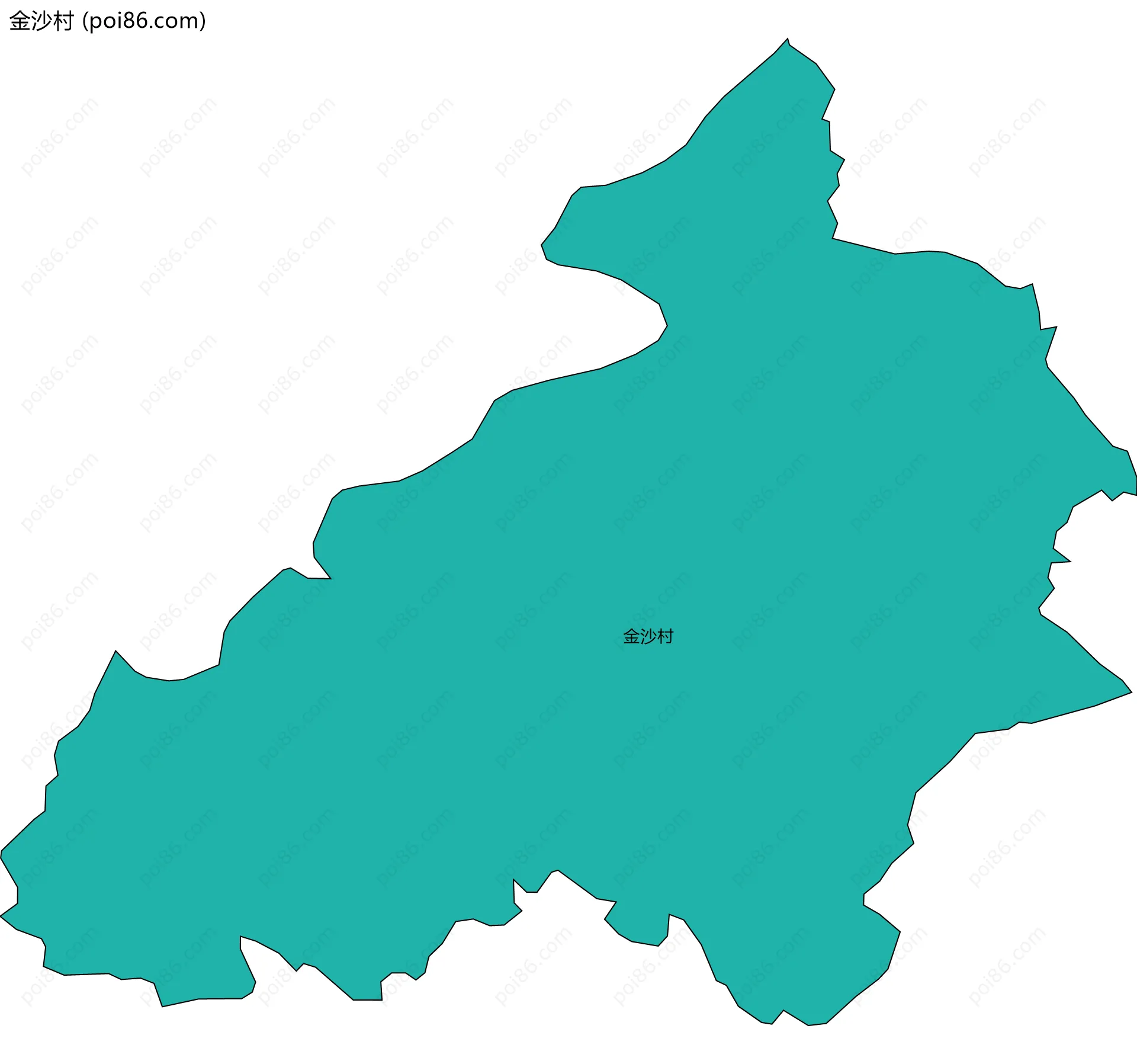 金沙村边界地图
