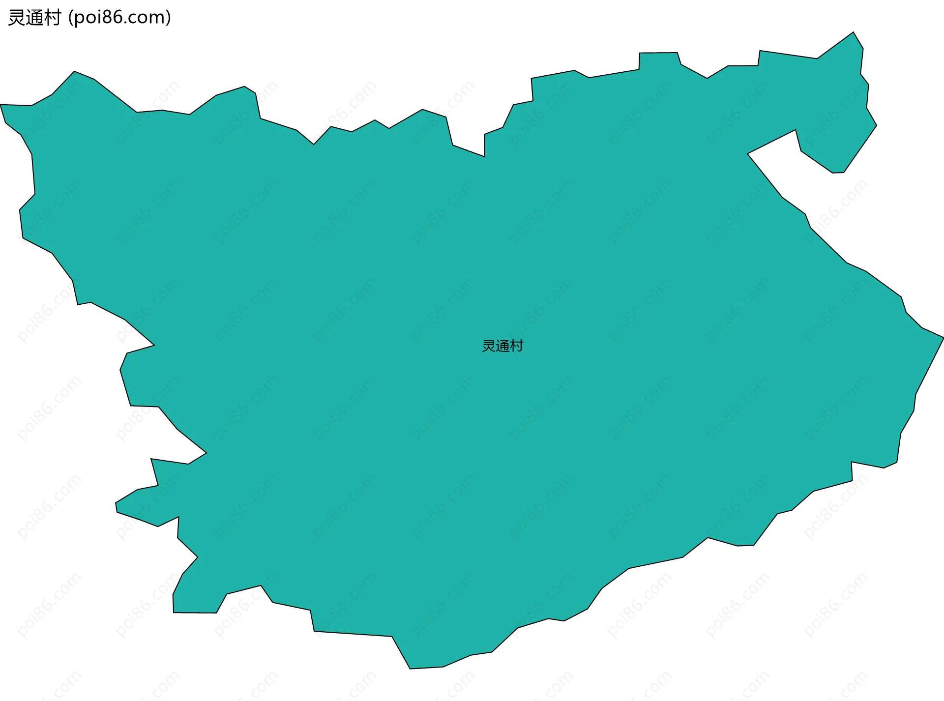 灵通村边界地图