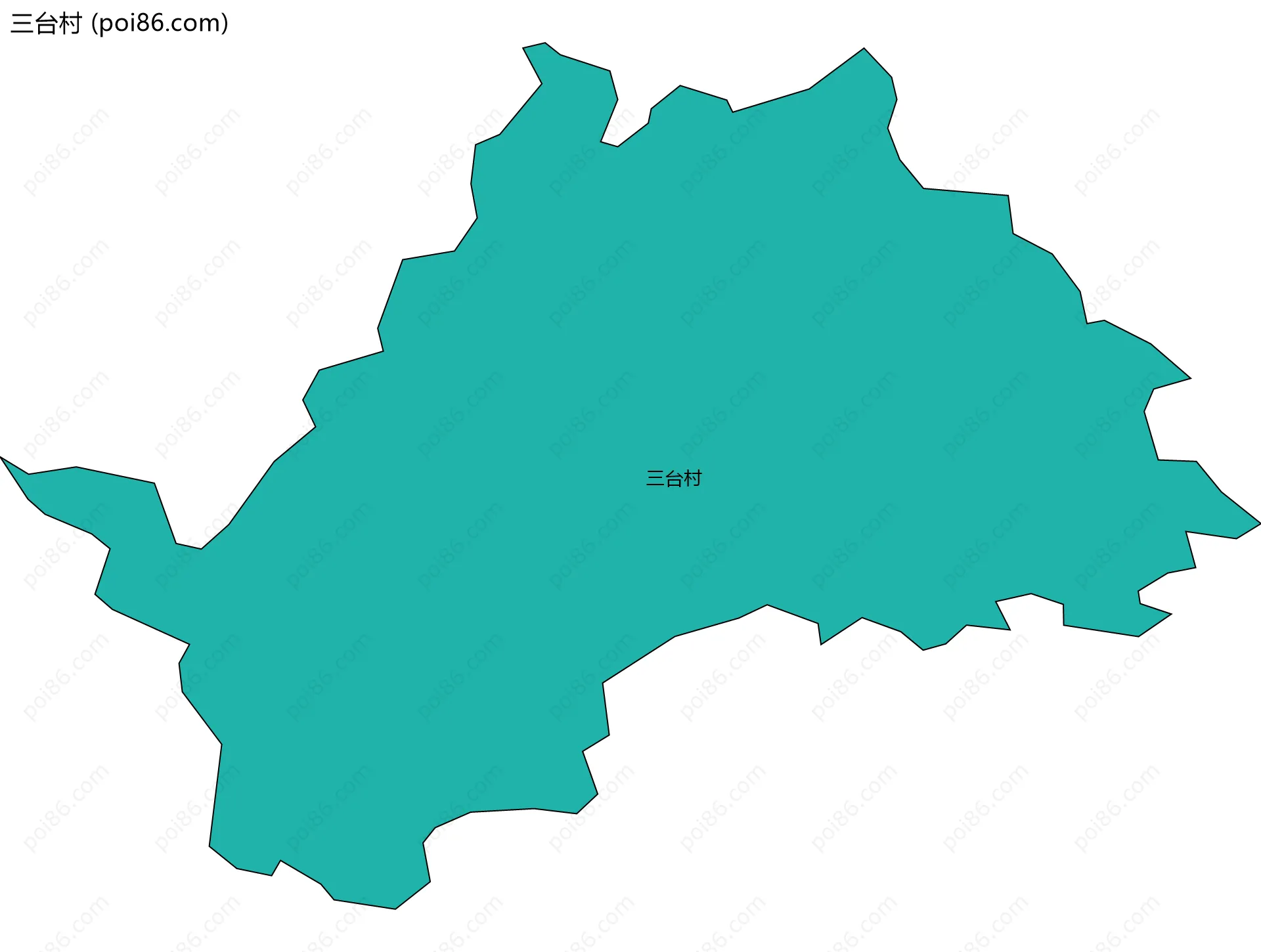 三台村边界地图