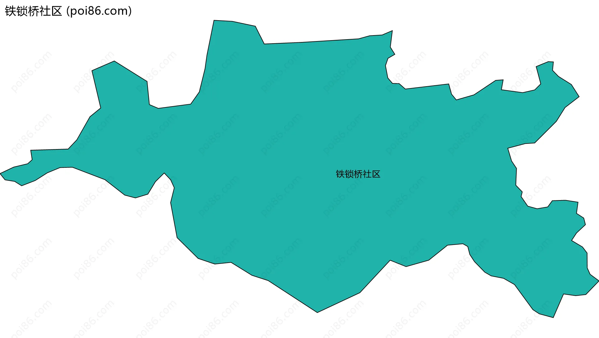 铁锁桥社区边界地图