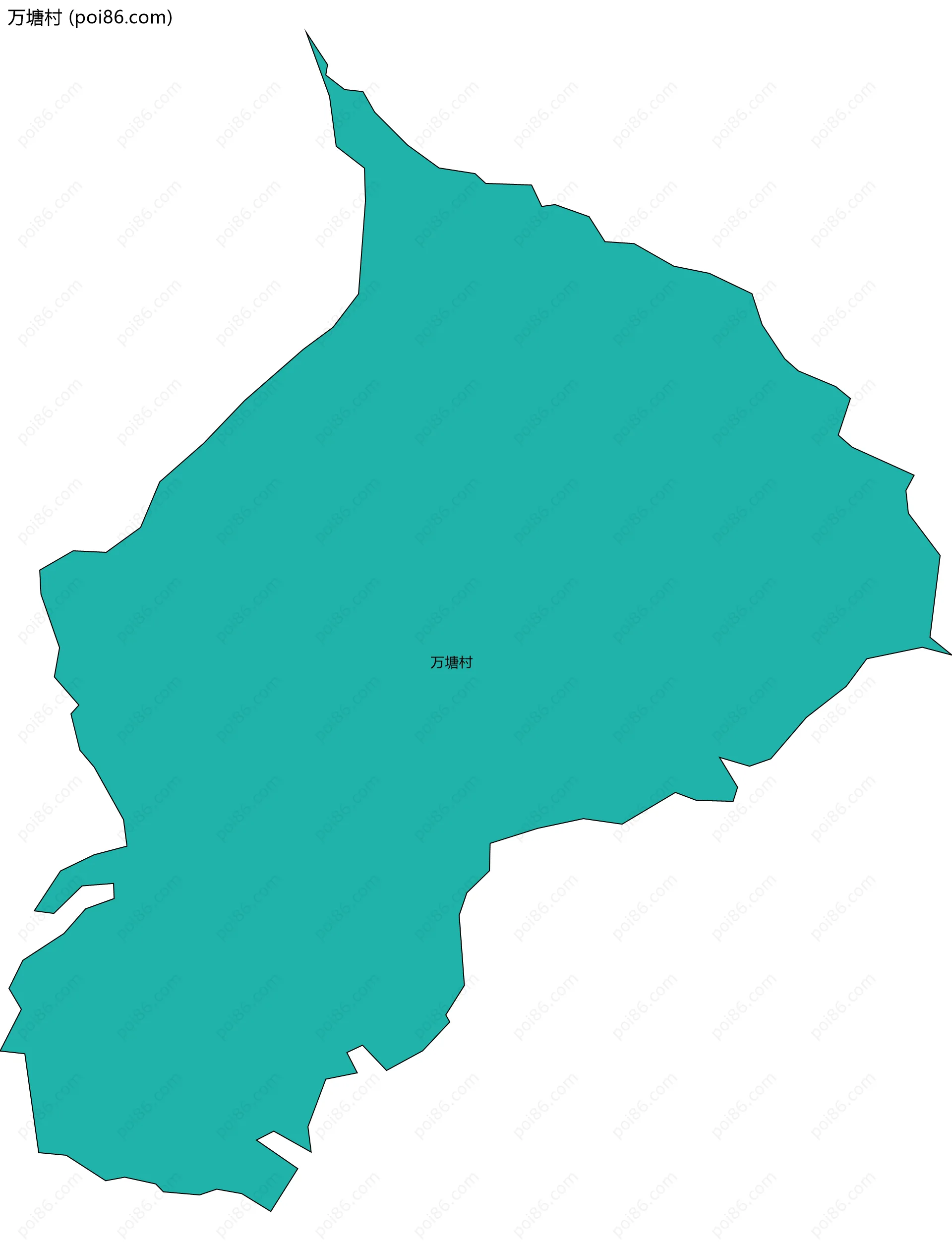 万塘村边界地图