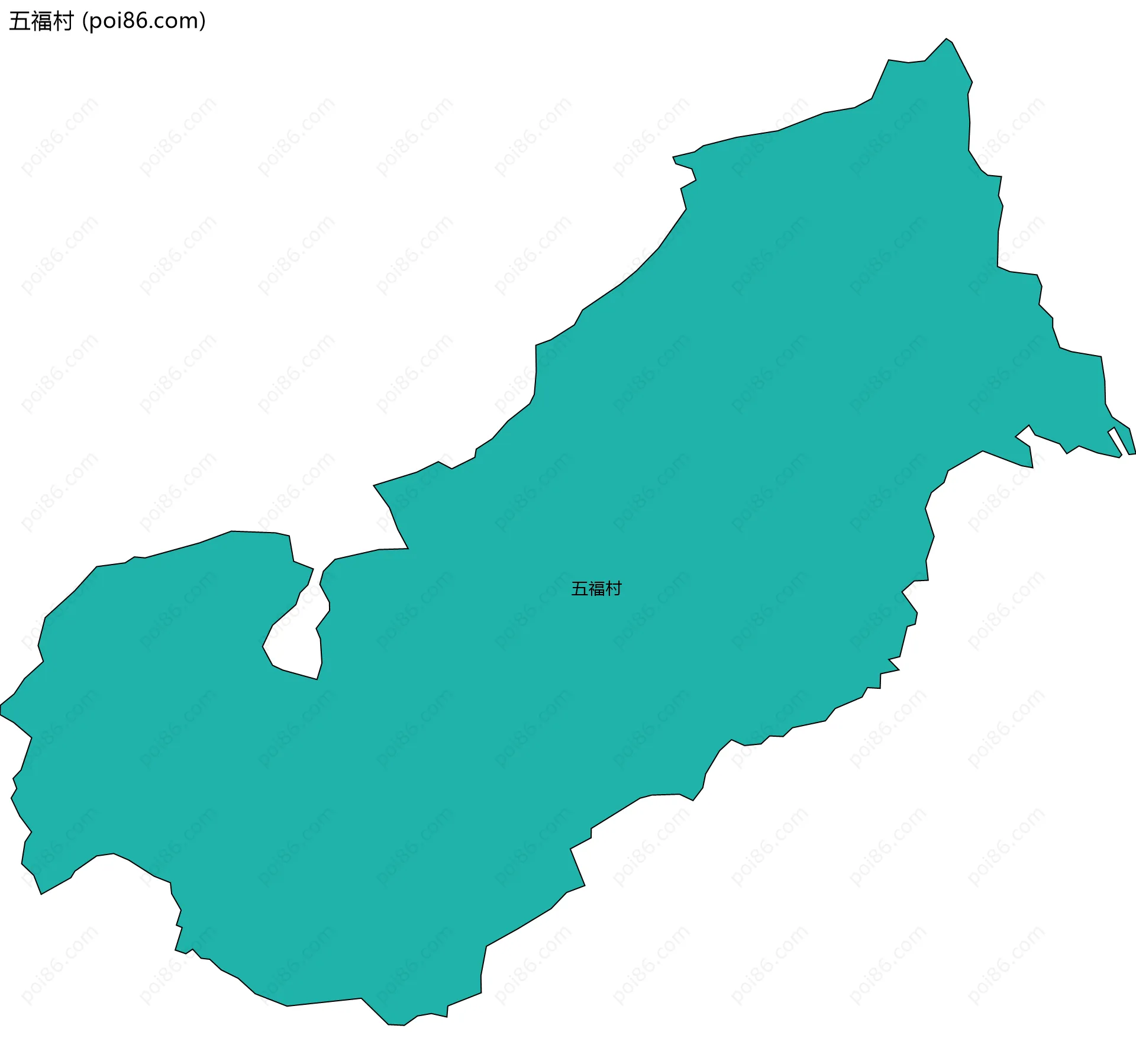 五福村边界地图
