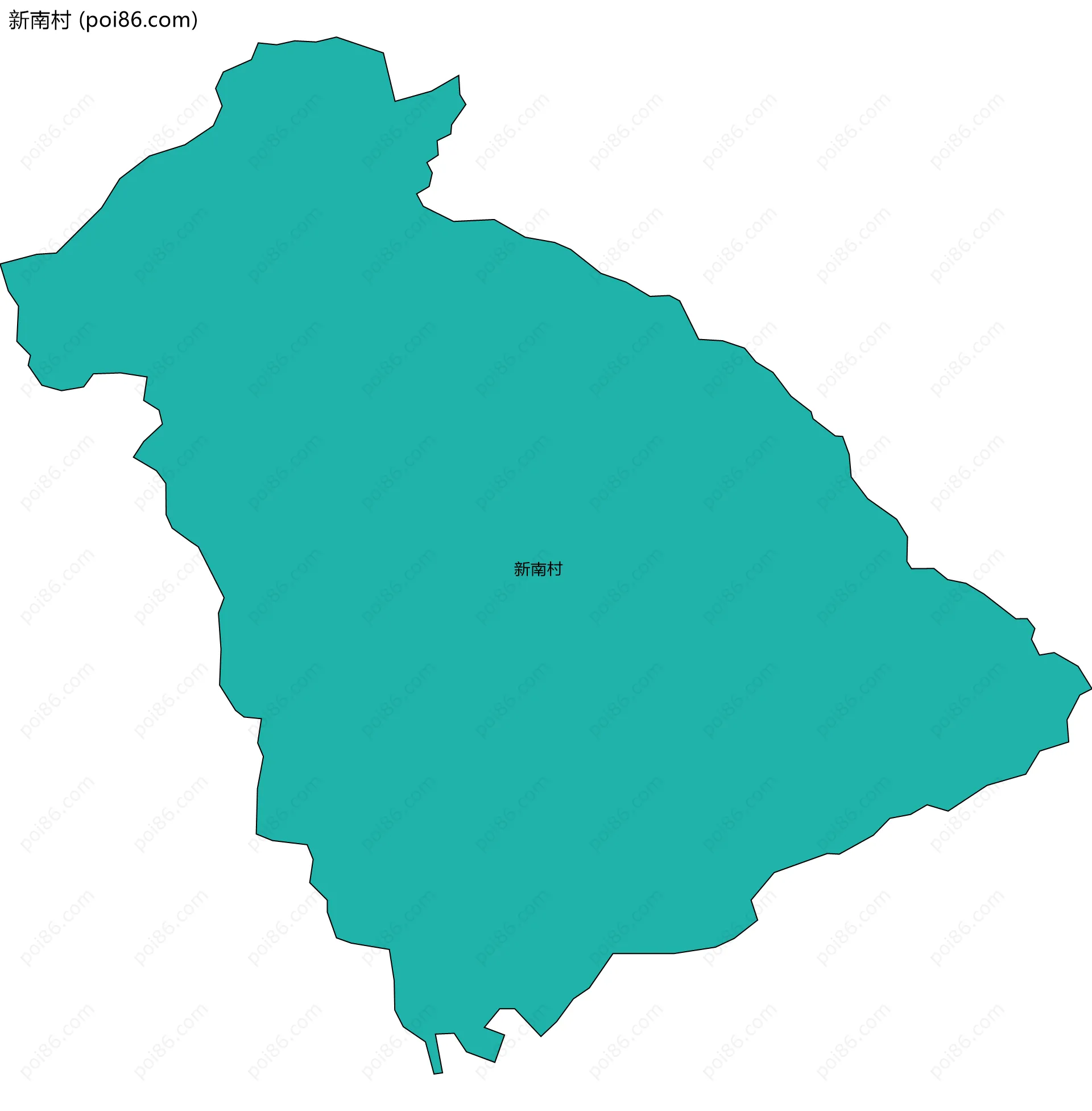 新南村边界地图