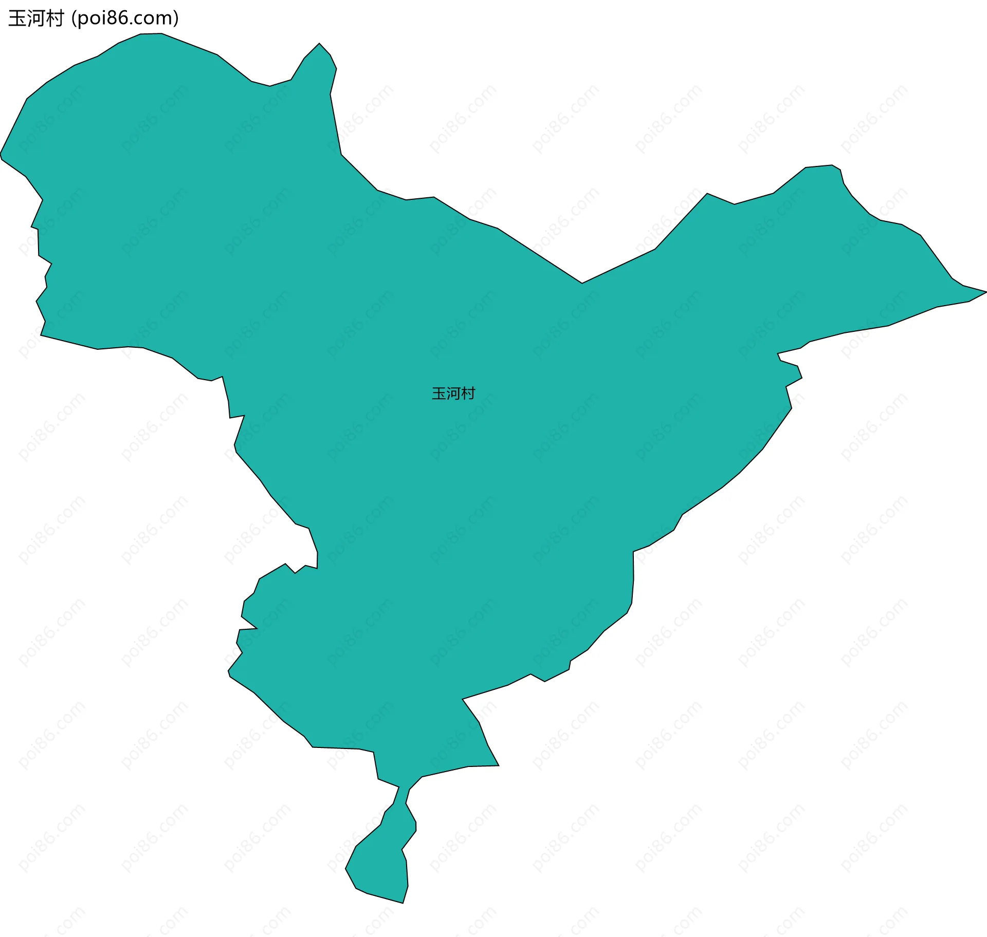 玉河村边界地图