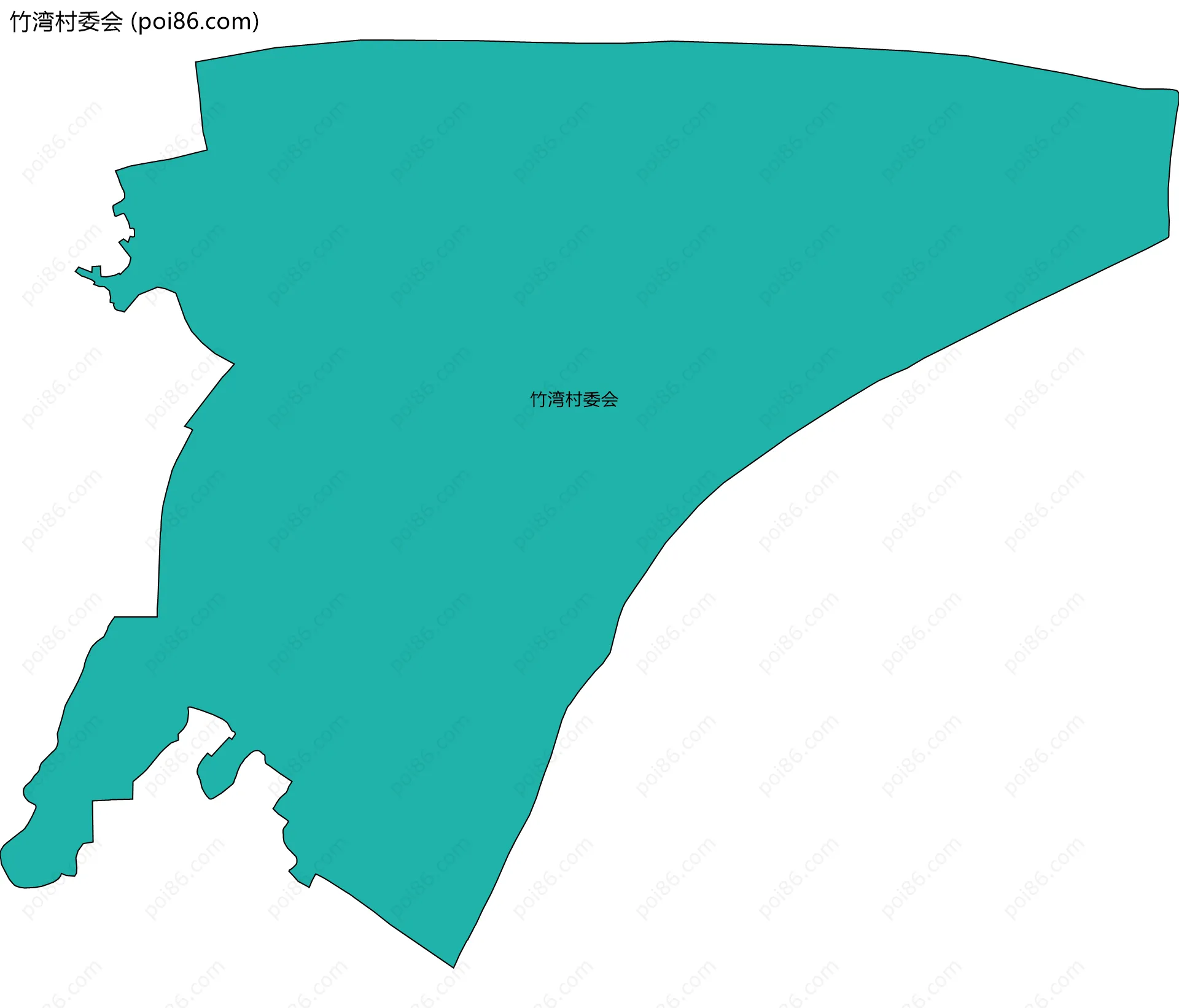 竹湾村委会边界地图