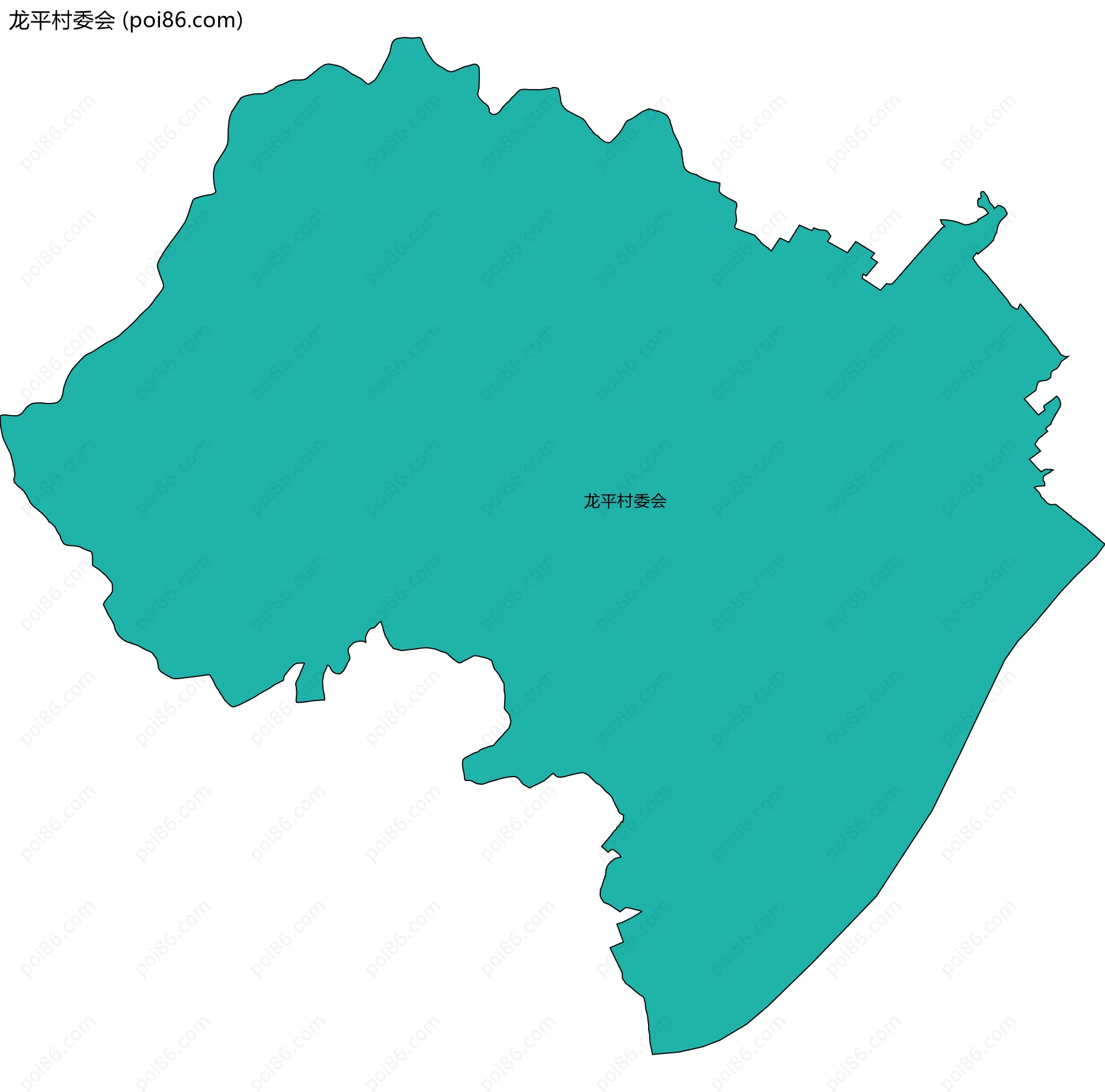 龙平村委会边界地图